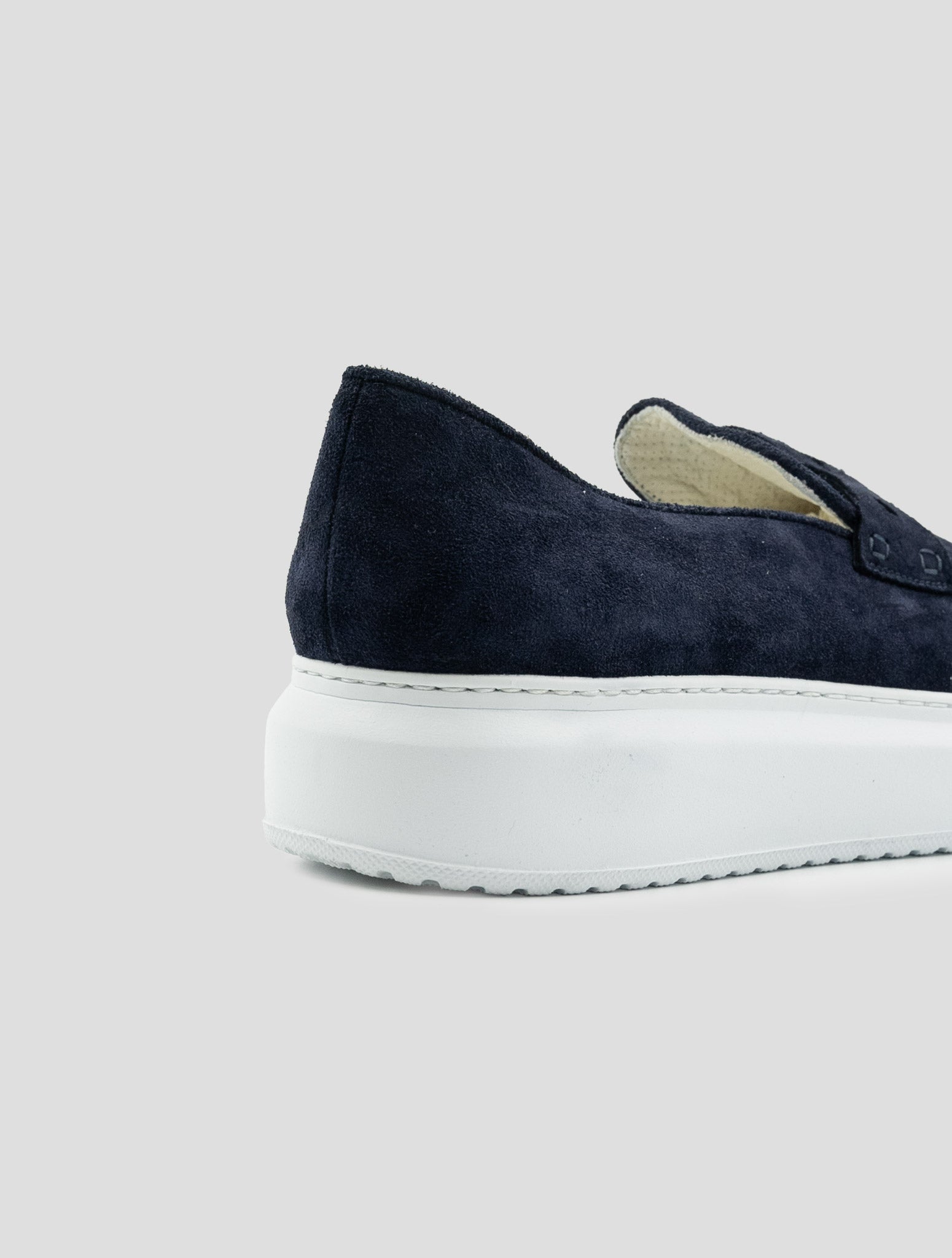 Kiton Blue Leather Suede Loafers