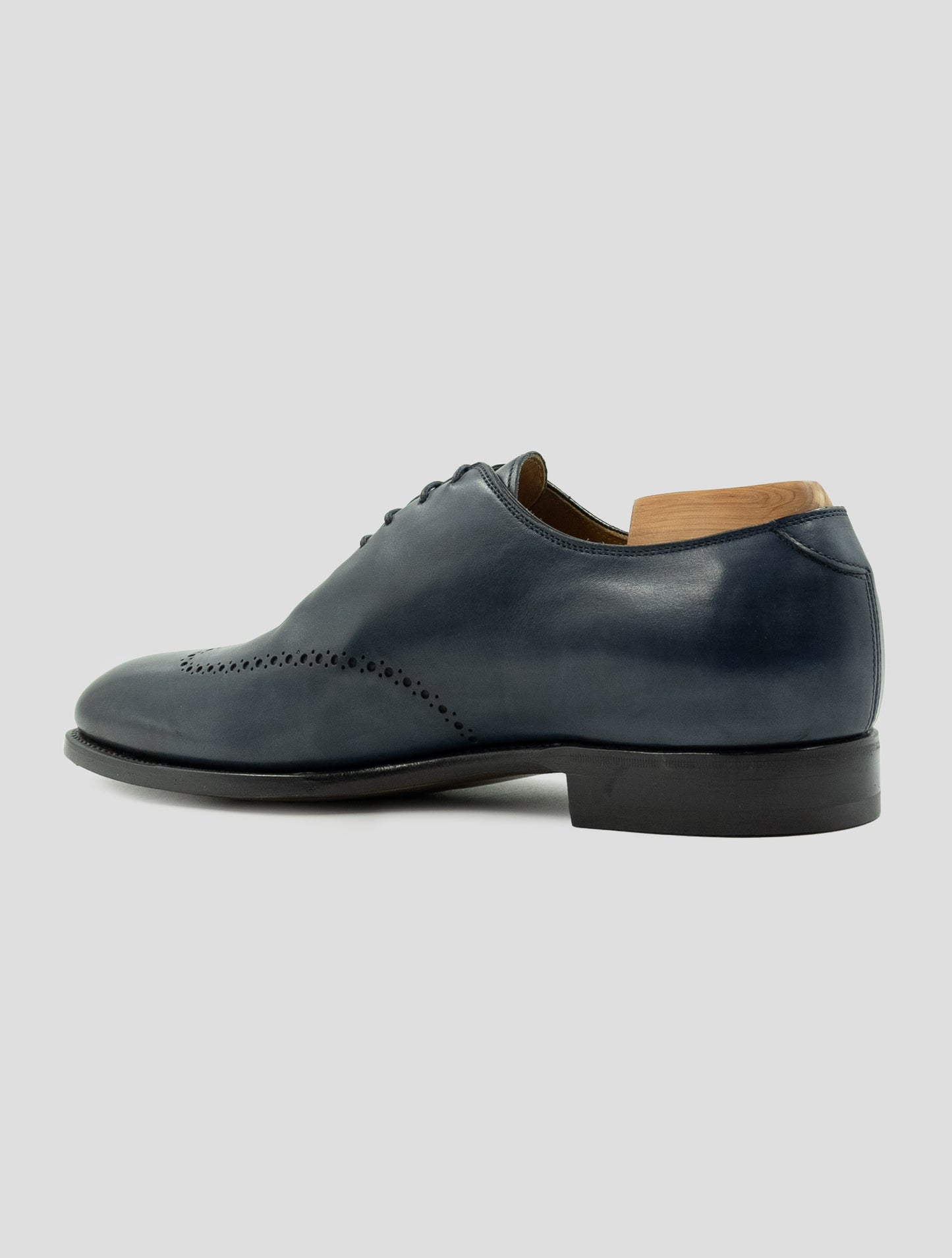 Kiton Blue Leather Dress Shoes