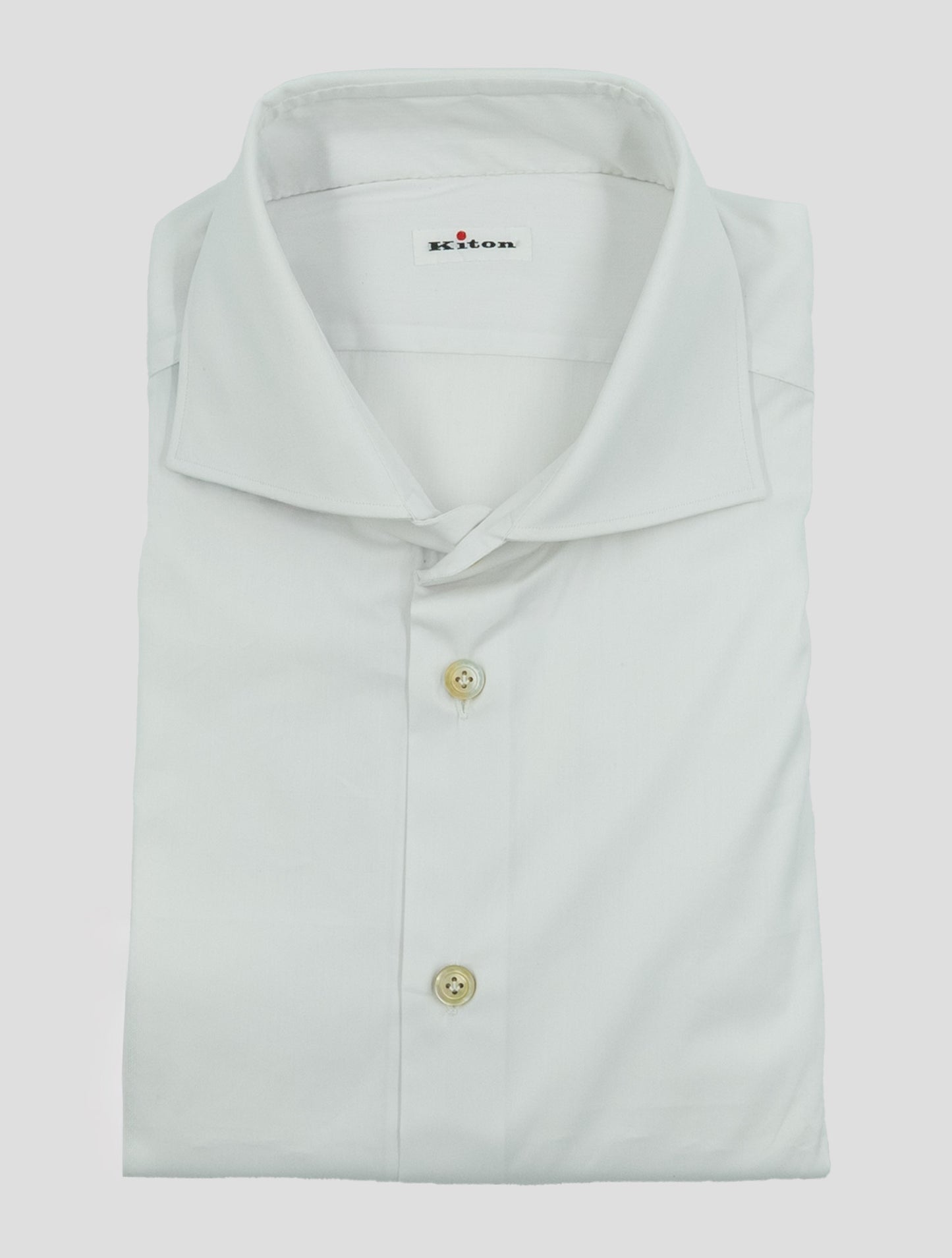 Kiton White Cotton Pa Ea Shirt