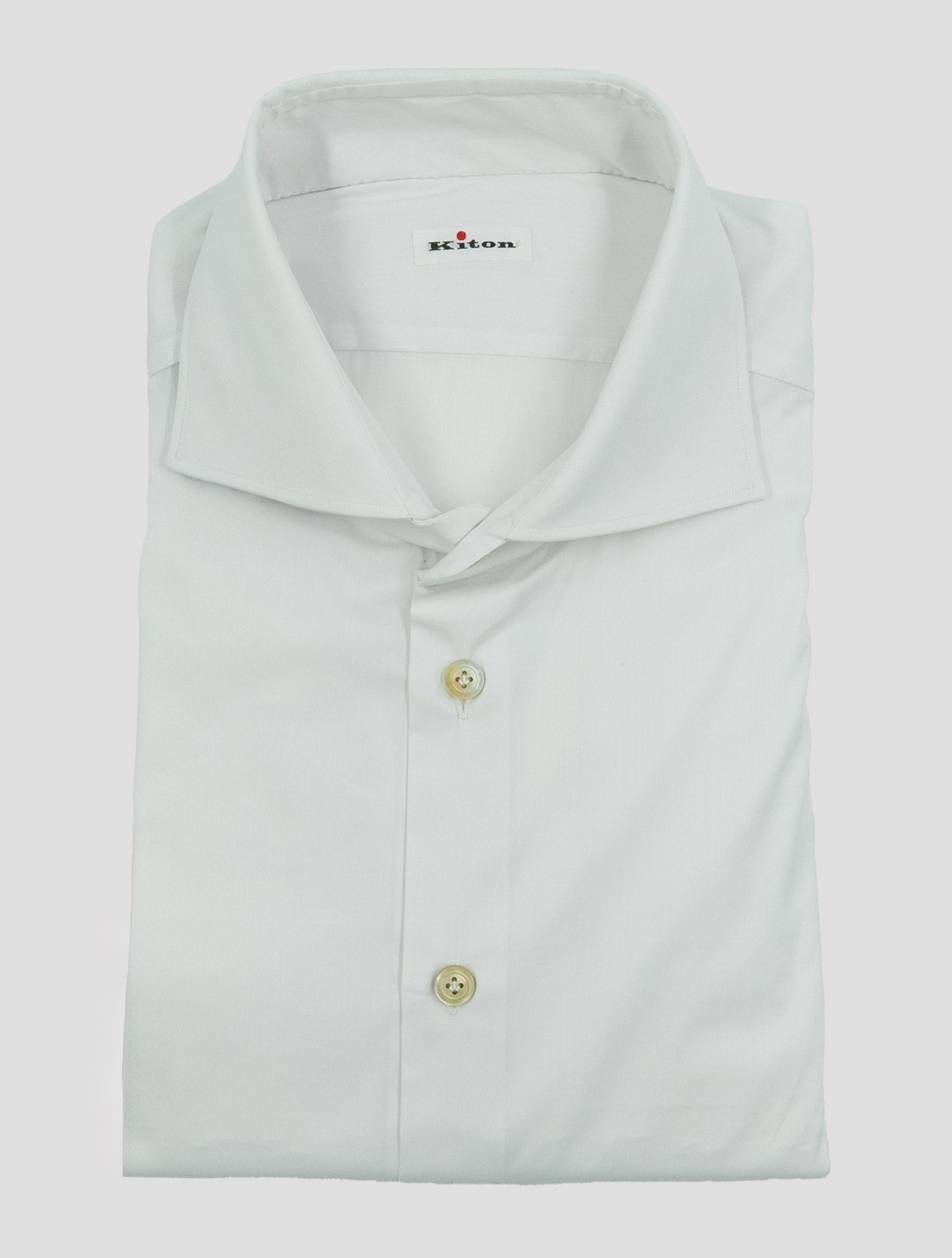 Kiton White Cotton Pa Ea Shirt