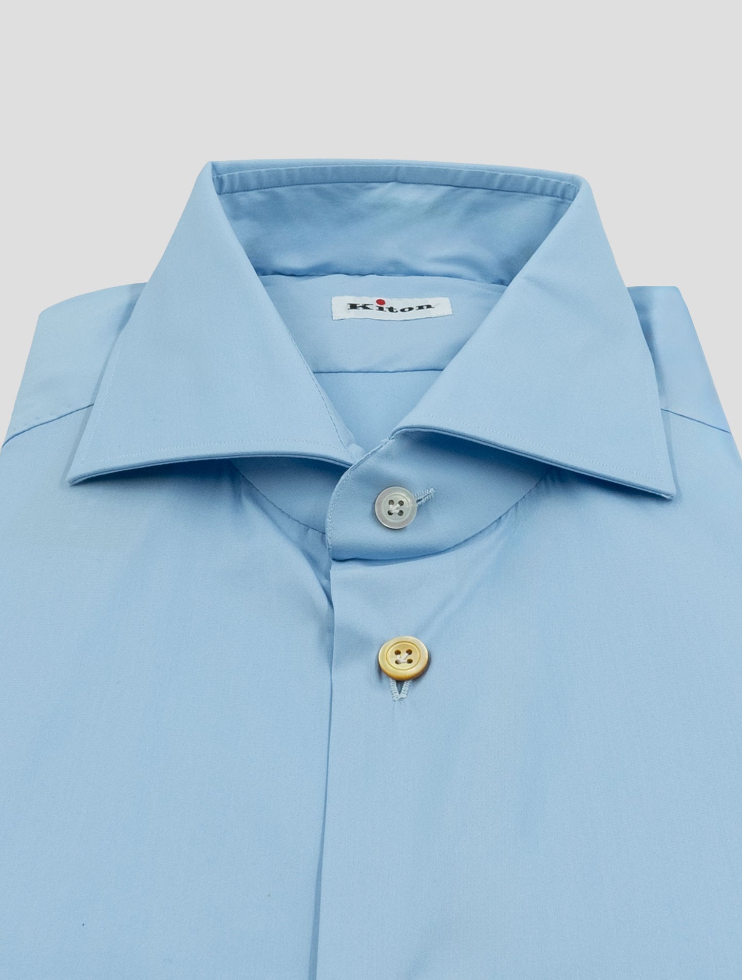 Kiton Light Blue Cotton Pa Ea Shirt