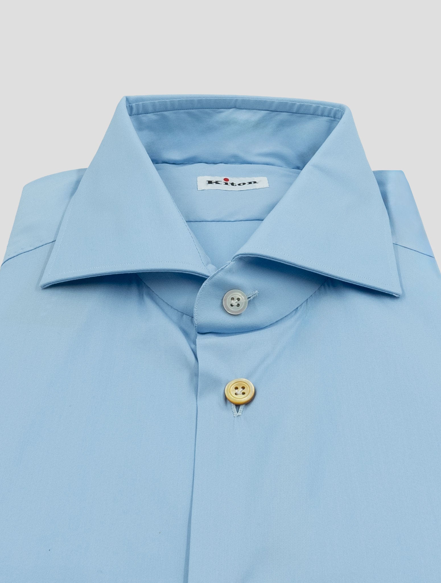 Kiton Light Blue Cotton Pa Ea Shirt
