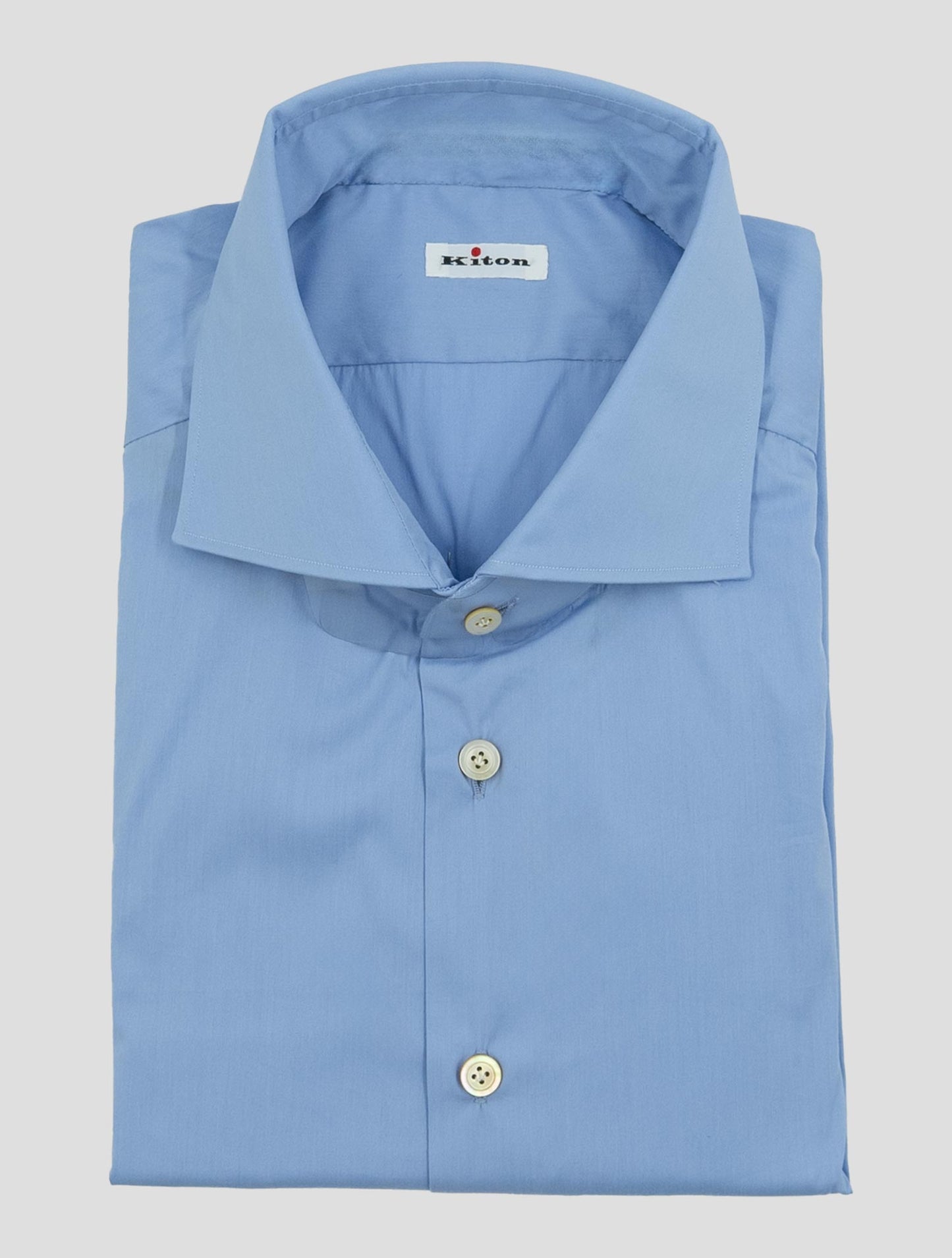 Kiton Blue Cotton Pa Ea Shirt