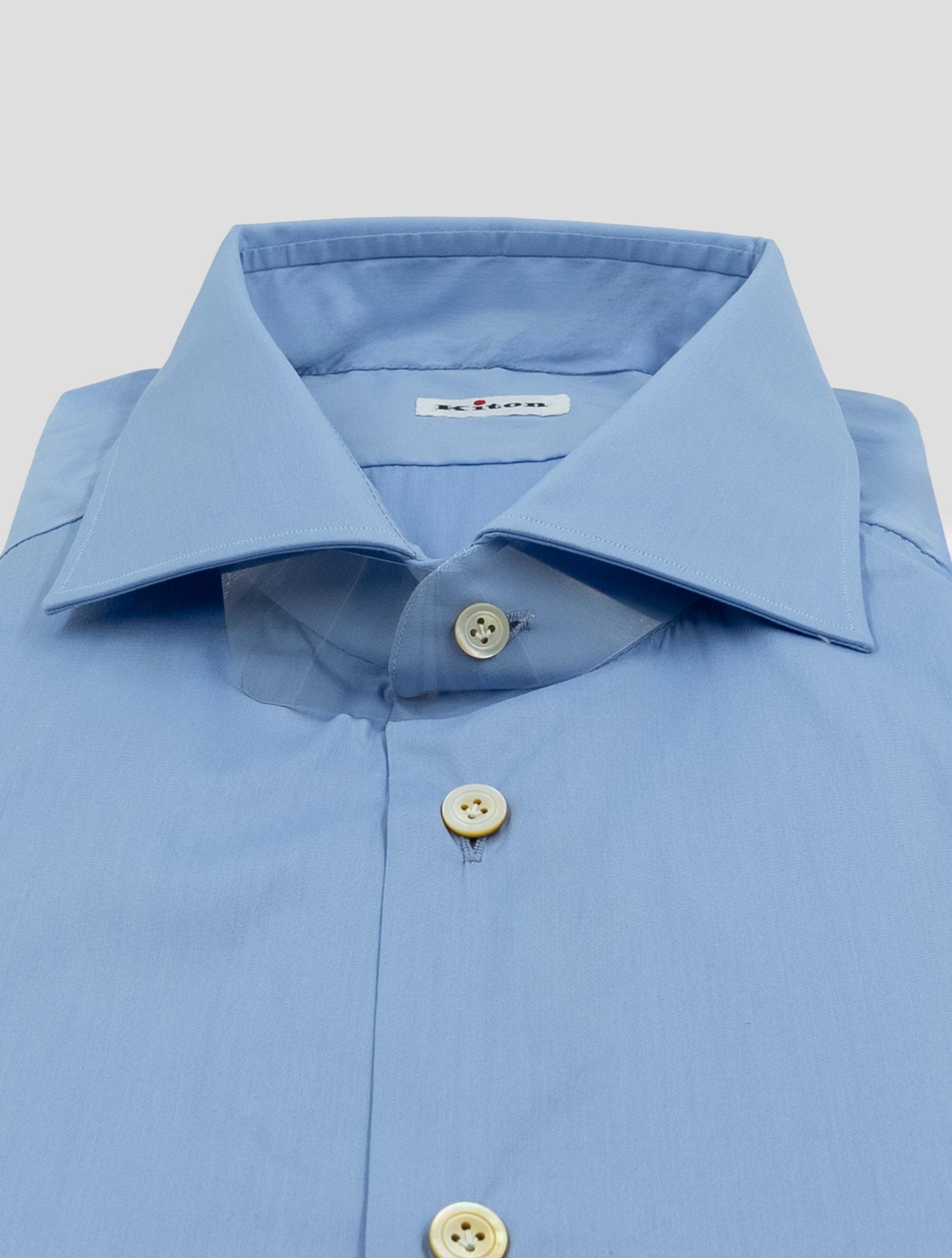 Kiton Blue Cotton Pa Ea Shirt