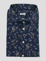 Kiton Blue Wool Shirt