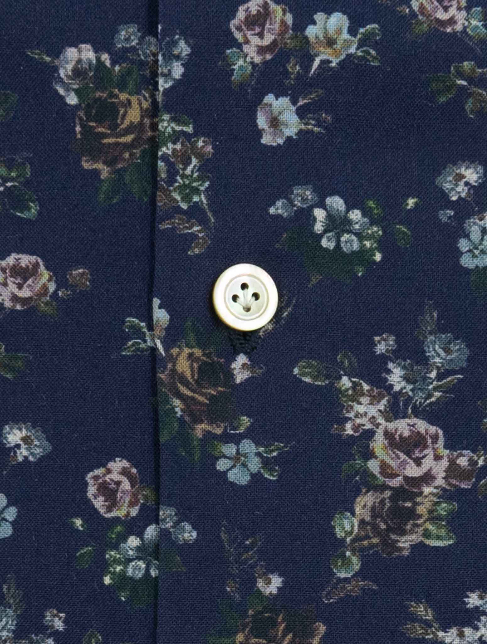 Kiton Blue Wool Shirt