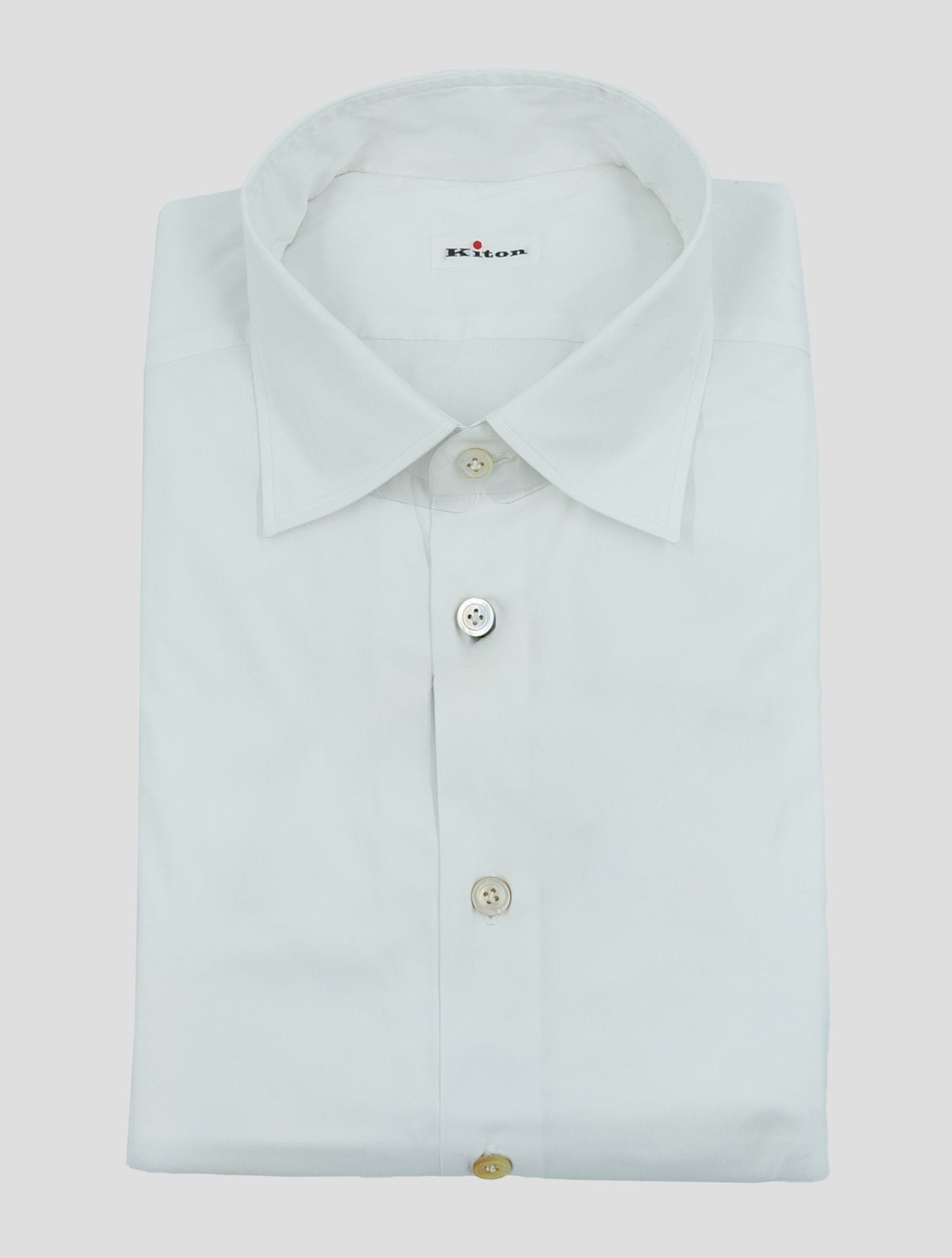 Kiton White Cotton Pa Ea Shirt