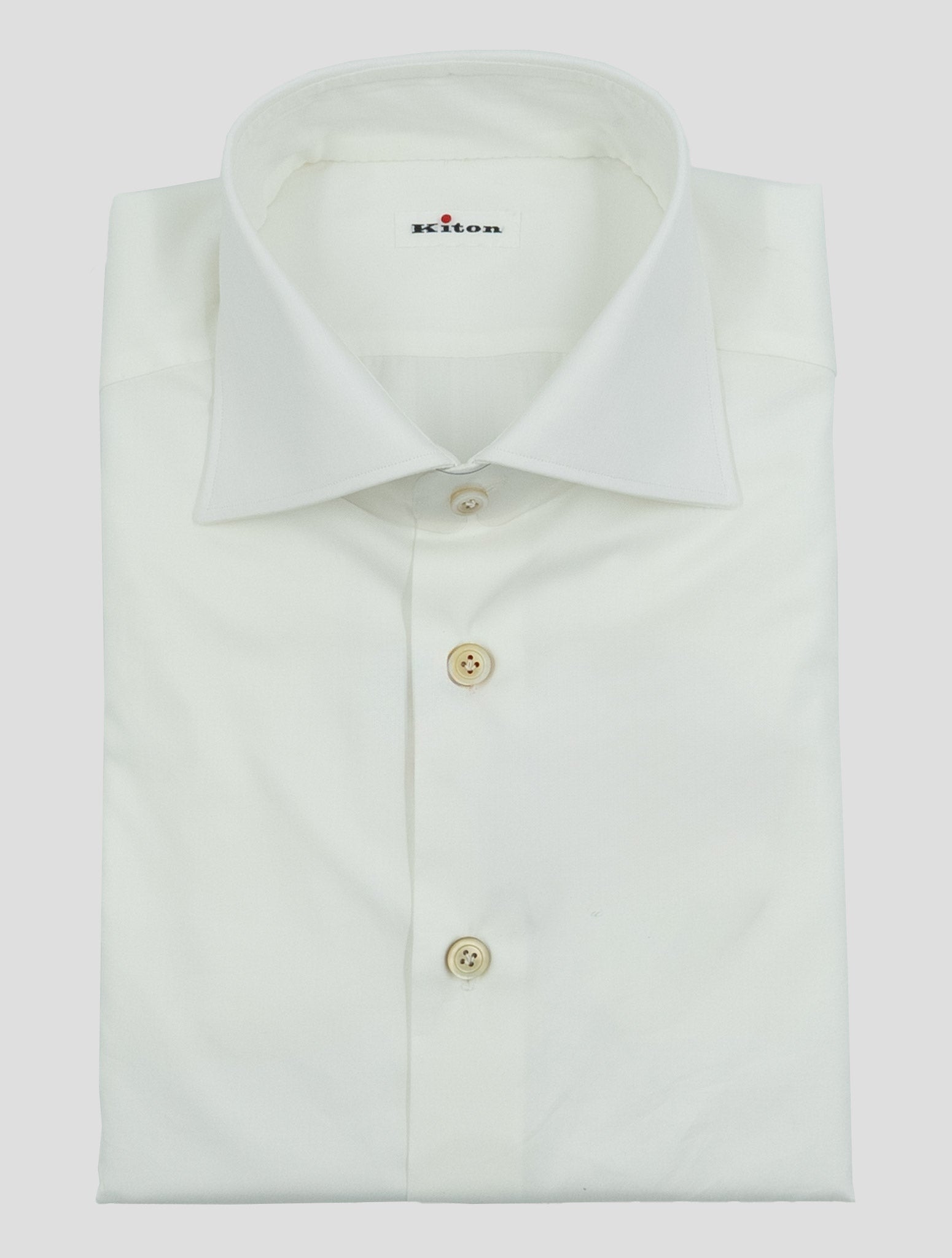 Kiton White Cotton Shirt