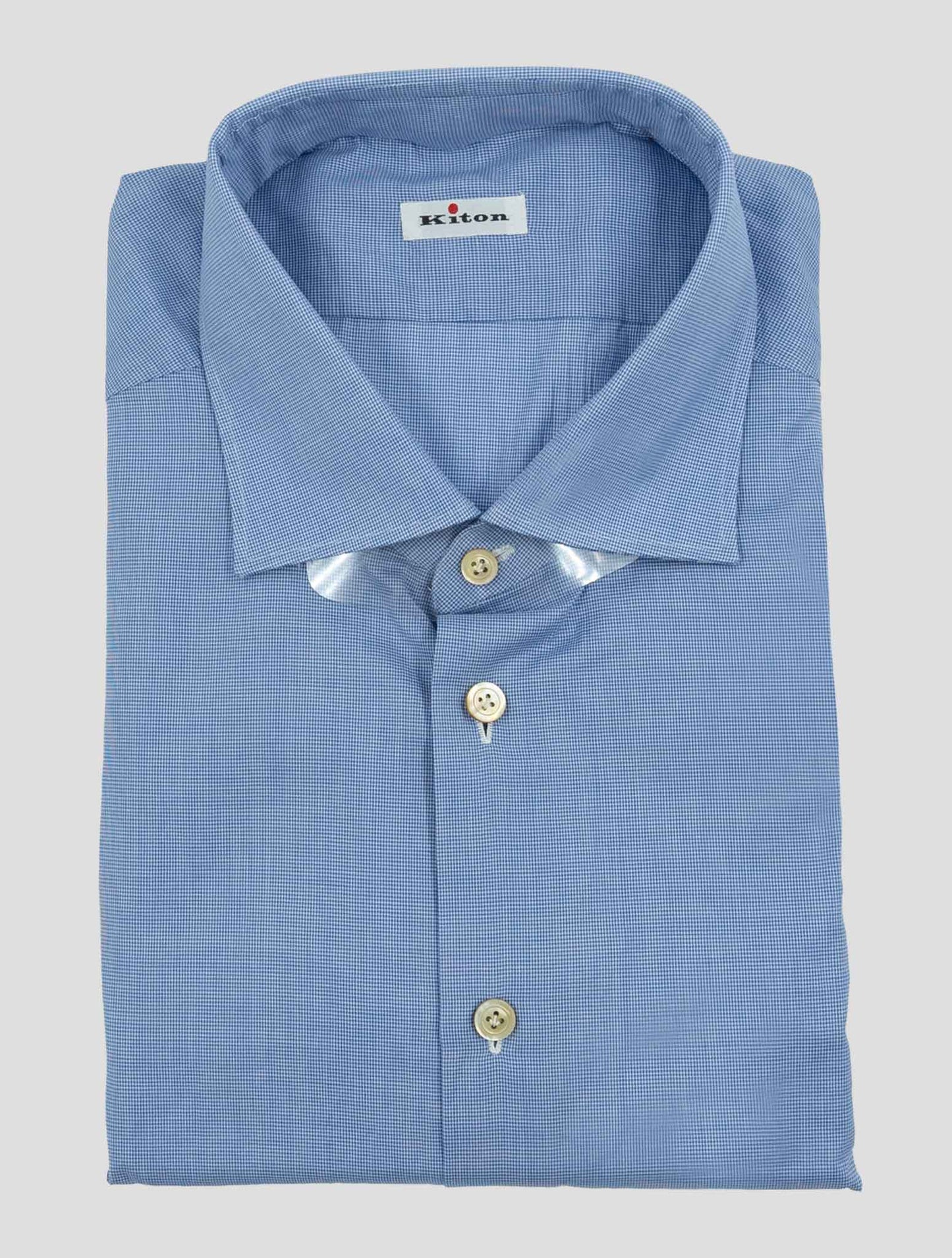 Kiton Light Blue Cotton Shirt