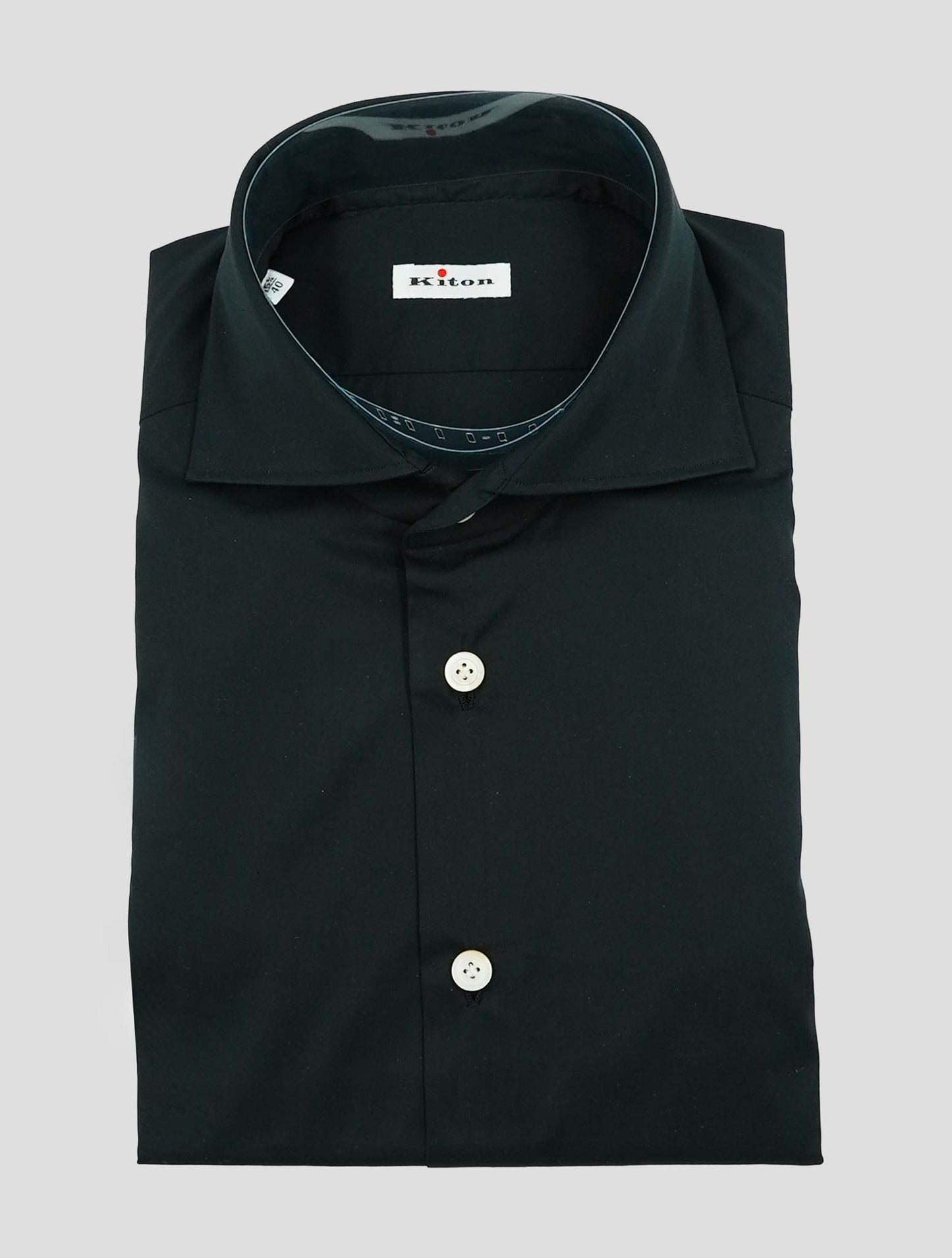 Kiton Black Cotton Pa Ea Shirt