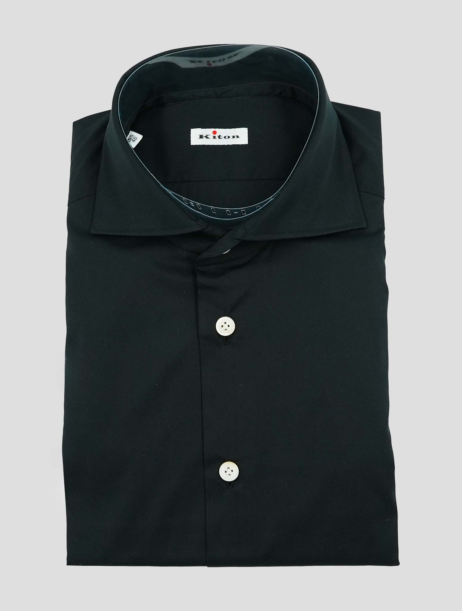 Kiton Black Cotton Pa Ea Shirt