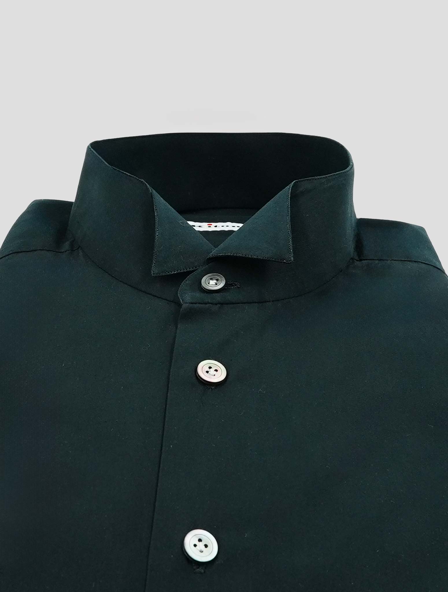 Kiton Black Cotton Shirt