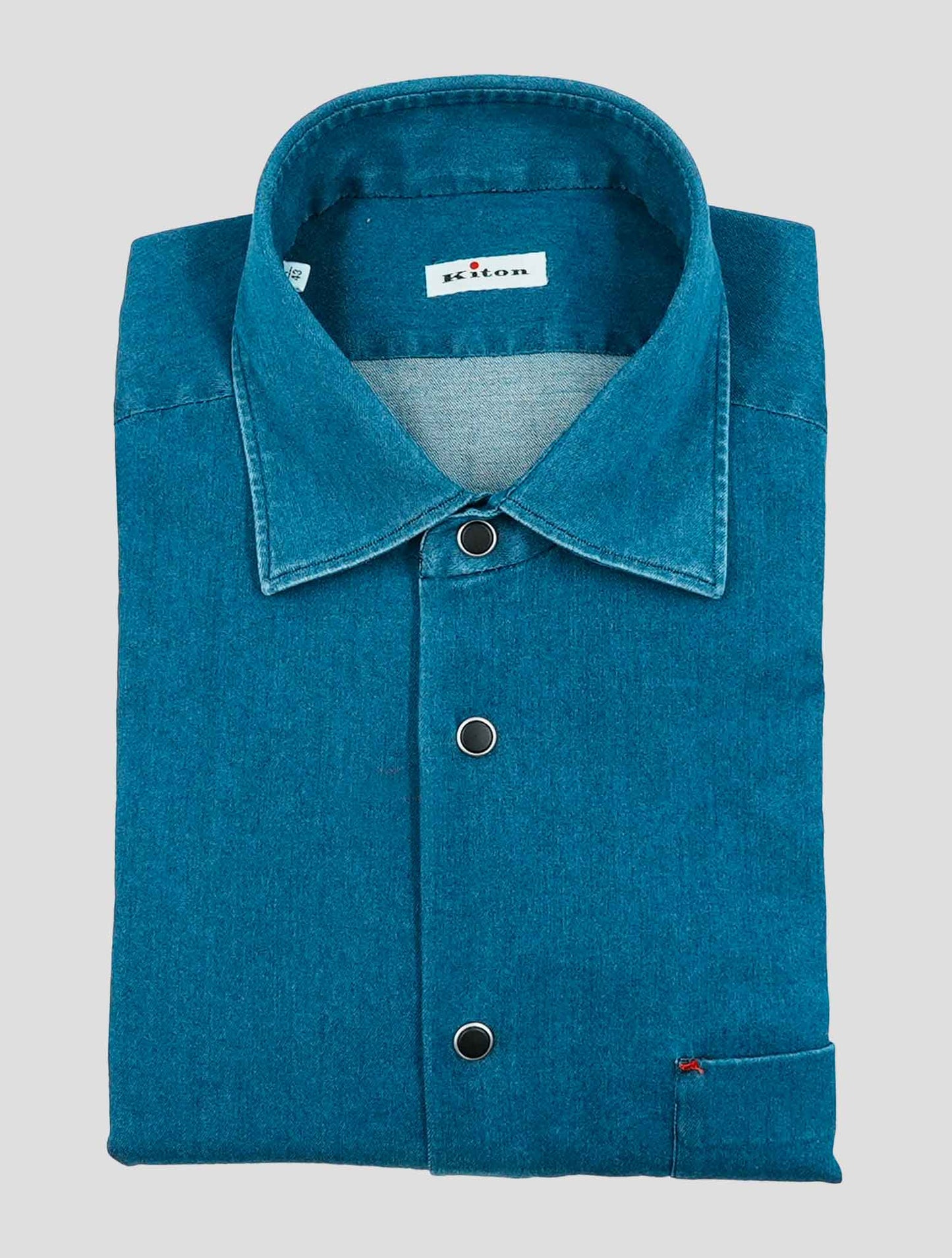 Kiton Denim Cotton Ea Nerano Shirt