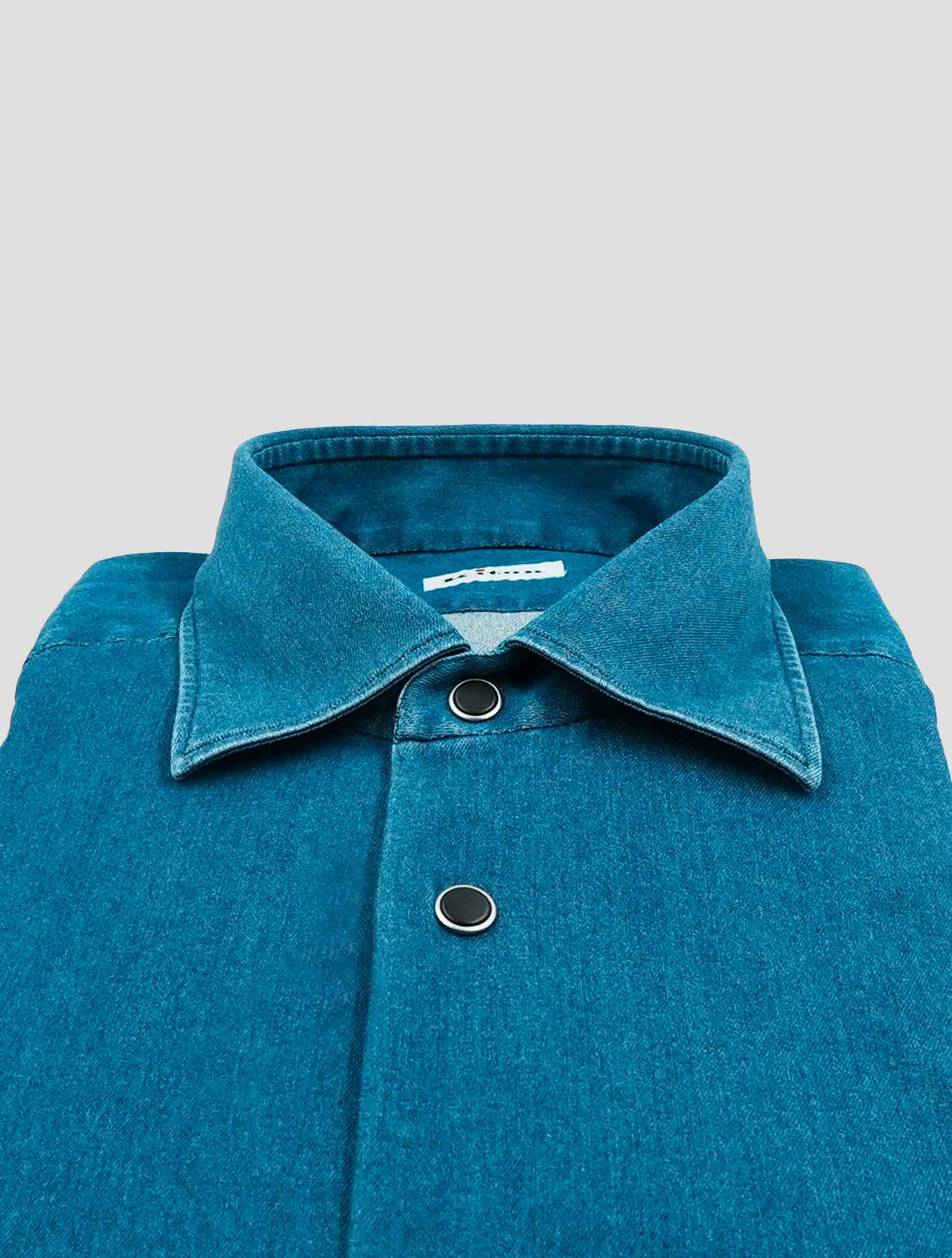 Kiton Denim Cotton Ea Nerano Shirt