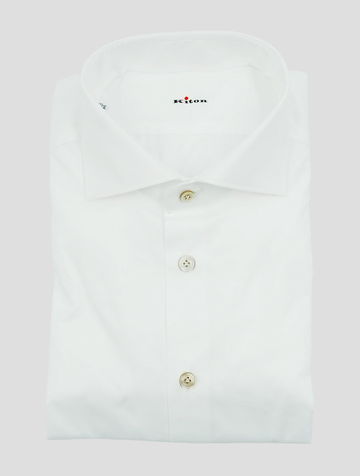 Kiton White Cotton Shirt French Cuff