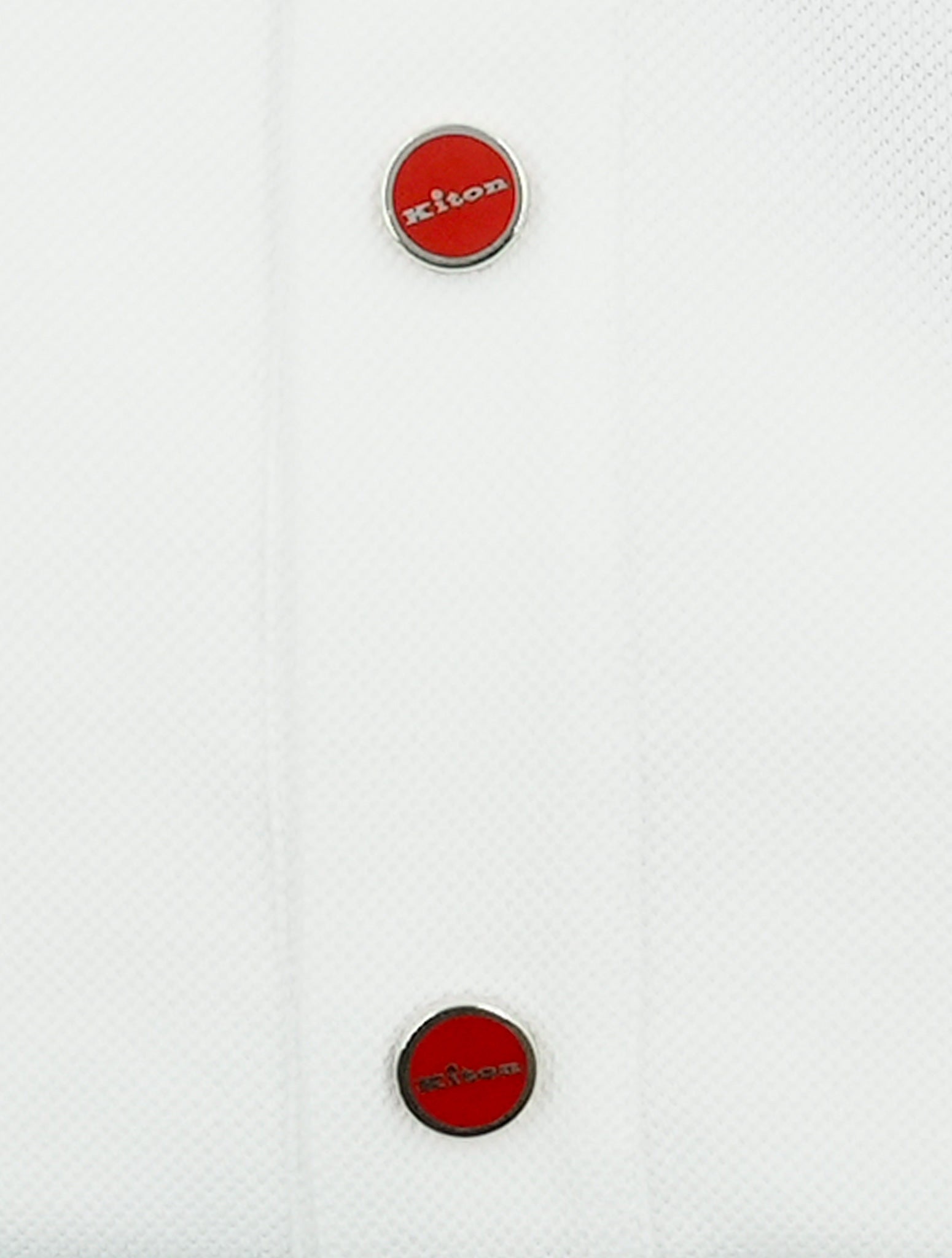 Kiton White Cotton Miami Polo Shirt