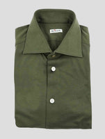 Kiton Green Silk Cotton Shirt