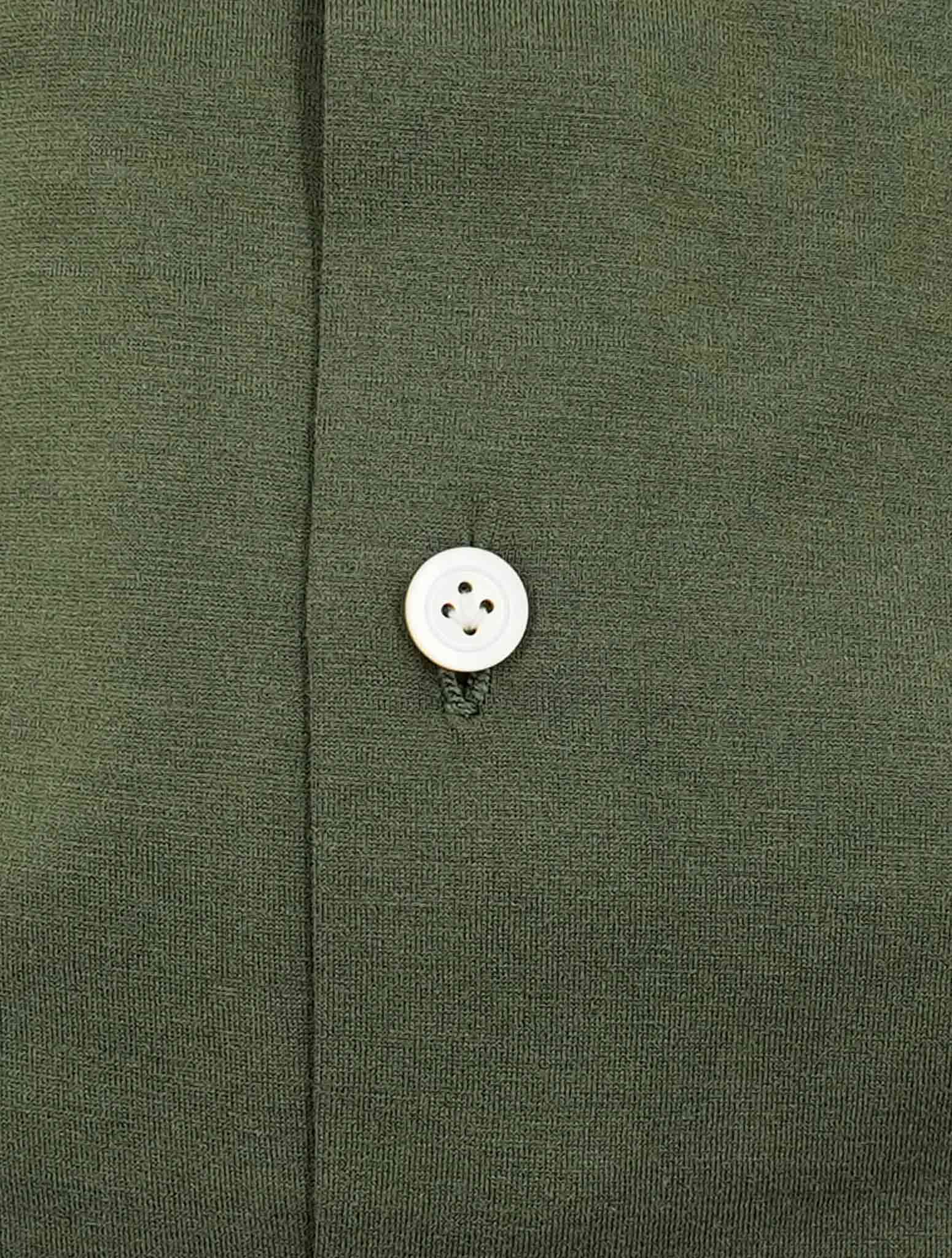 Kiton Green Silk Cotton Shirt