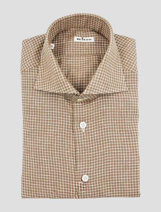 Kiton Multicolor Linen Pl Ea  Shirt
