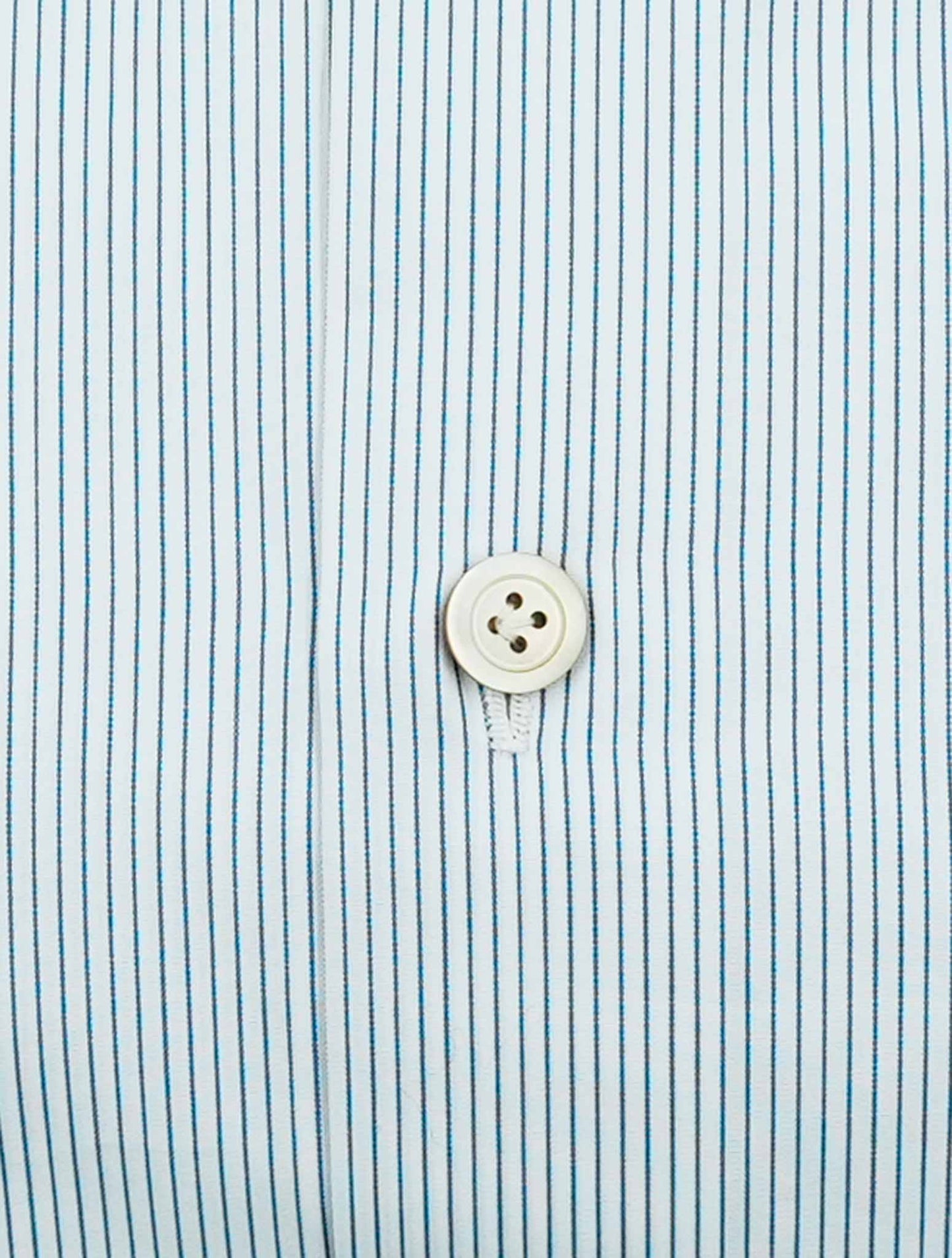 Kiton White Blue Cotton Shirt