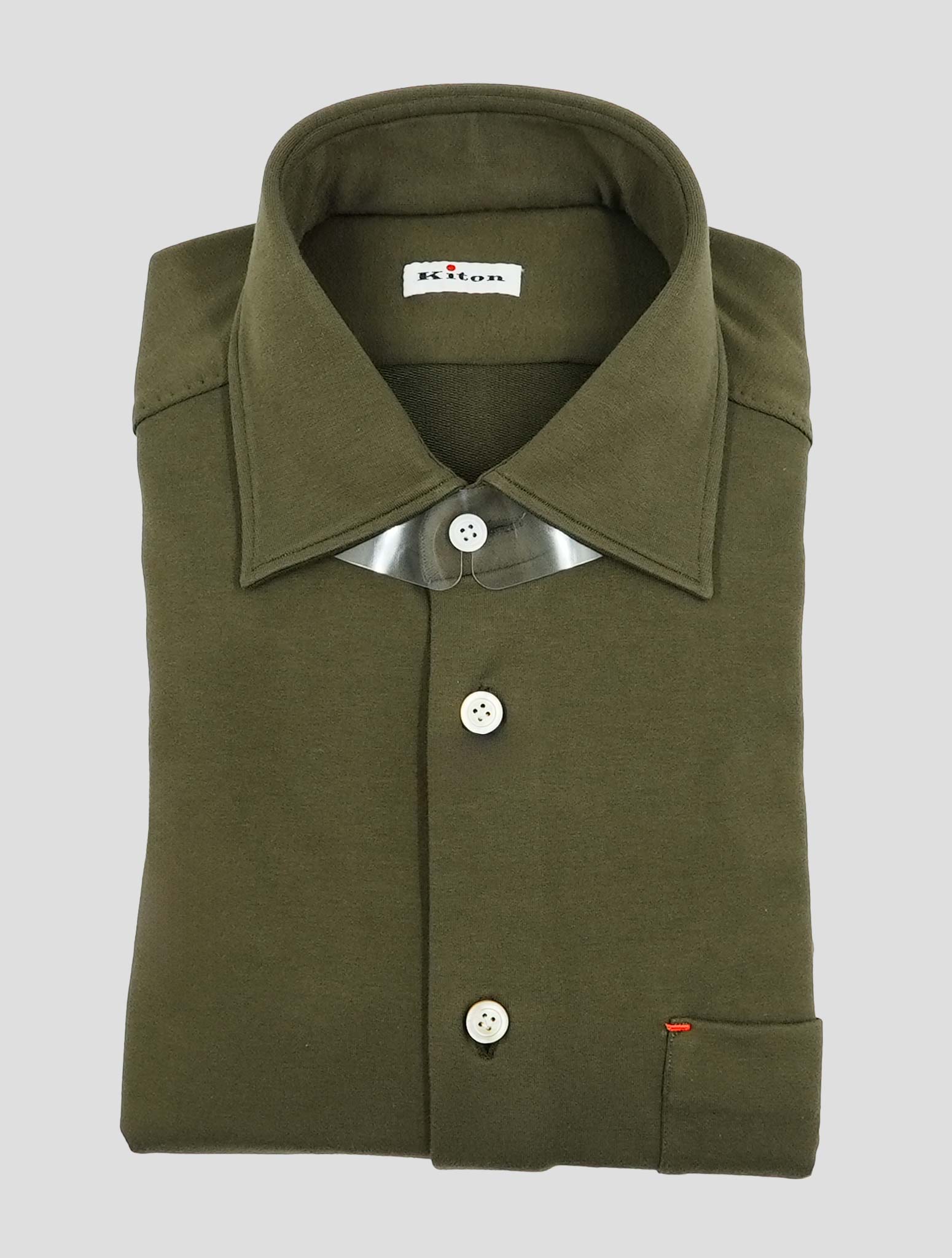 Kiton Green Cotton Shirt