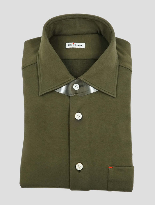 Kiton Green Cotton Shirt