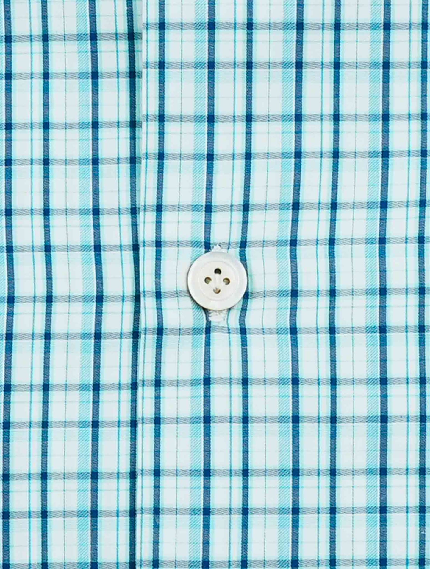 Kiton Blue White Cotton Shirt
