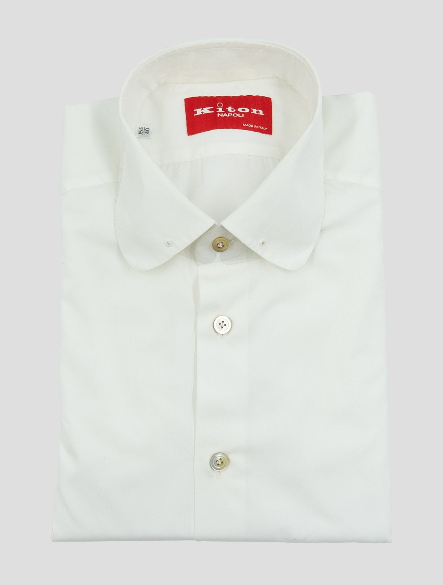 Kiton White Cotton Shirt