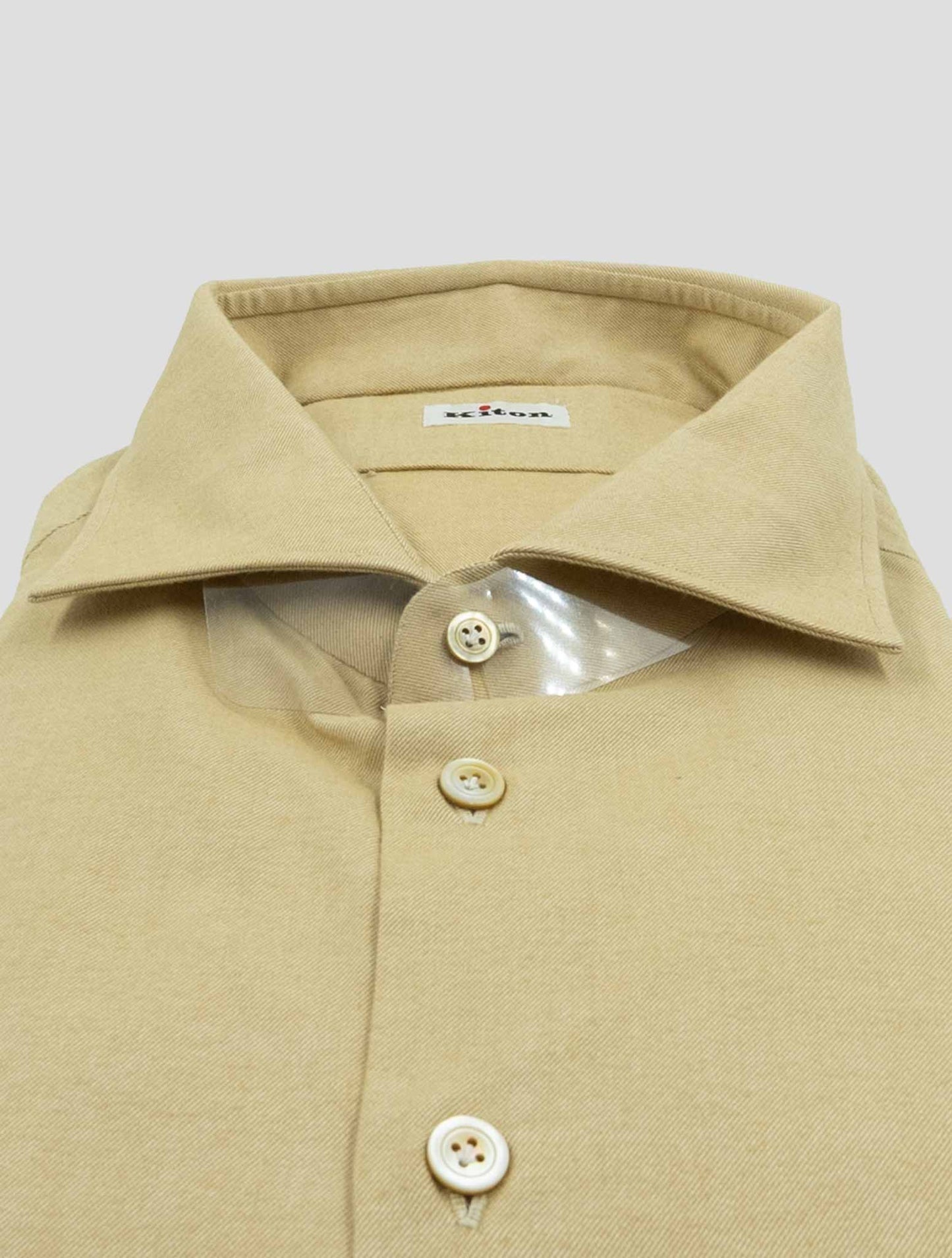 Kiton Beige Cotton Shirt