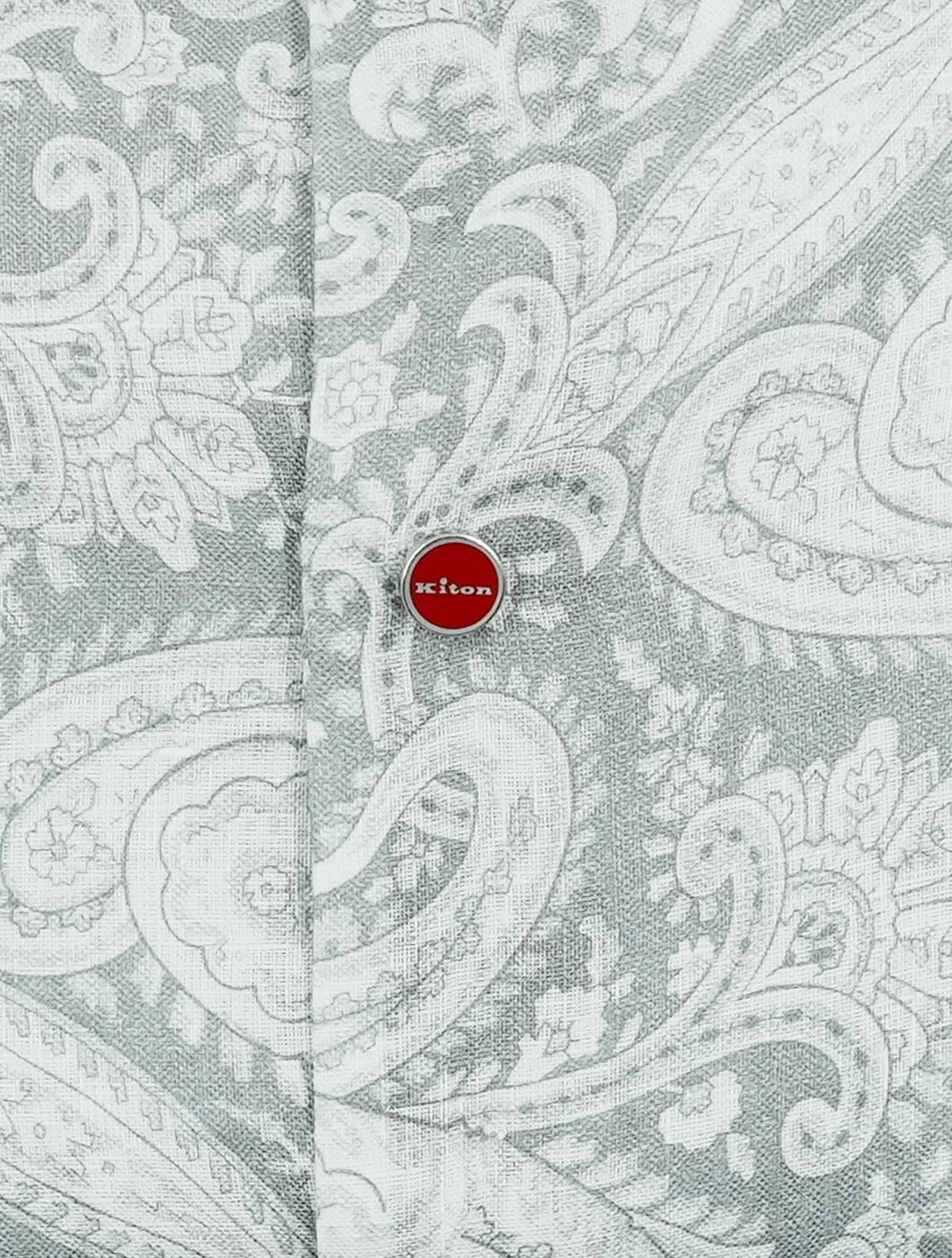 Kiton Gray Linen Shirt