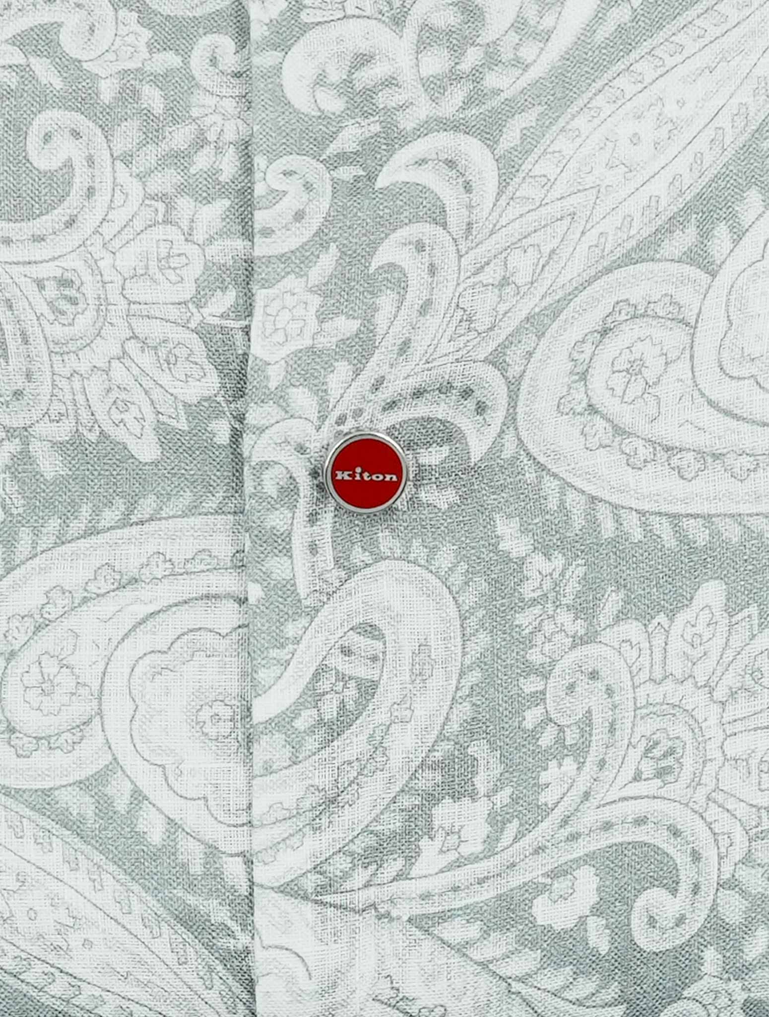 Kiton Gray Linen Shirt