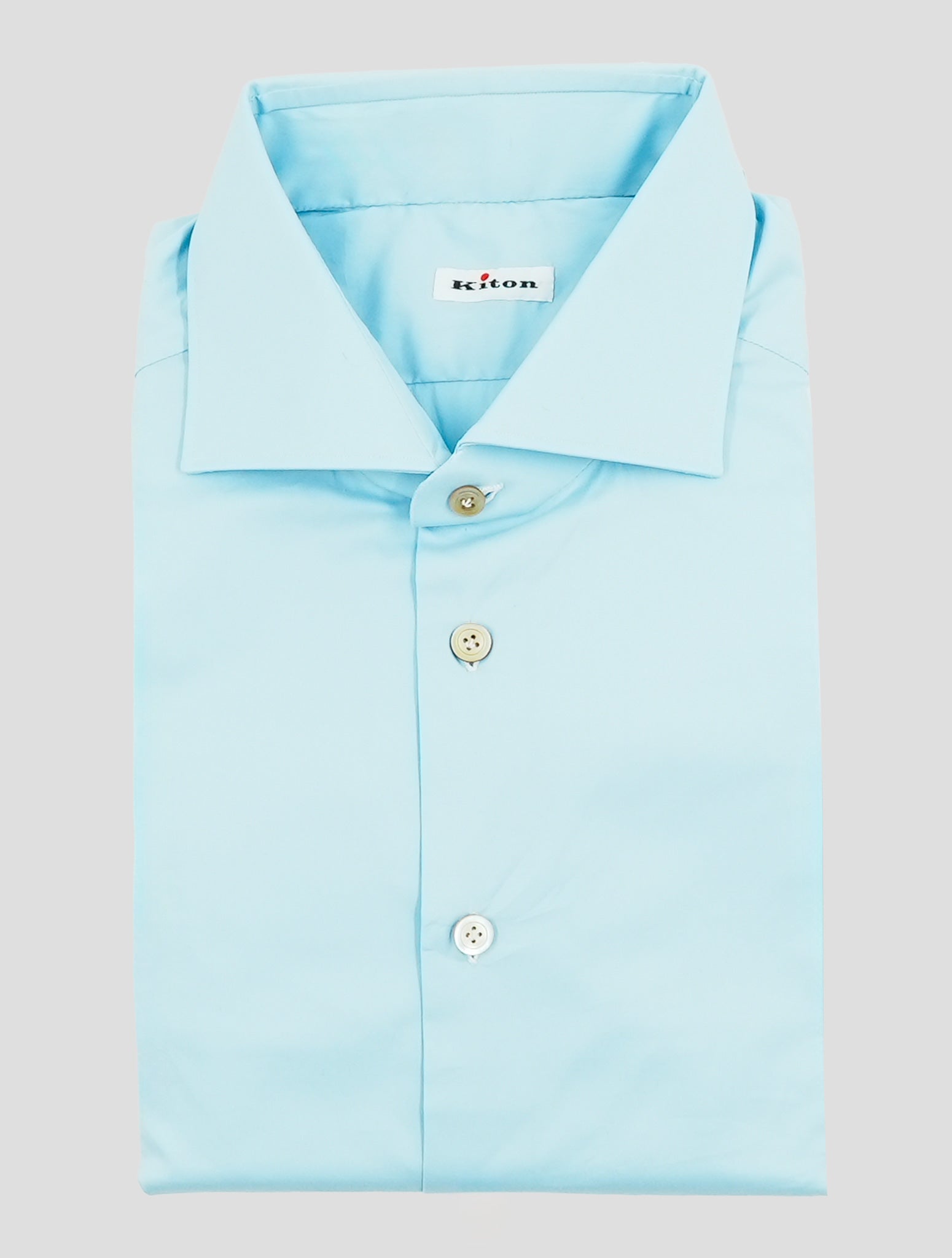 Kiton Light Blue Cotton Shirt