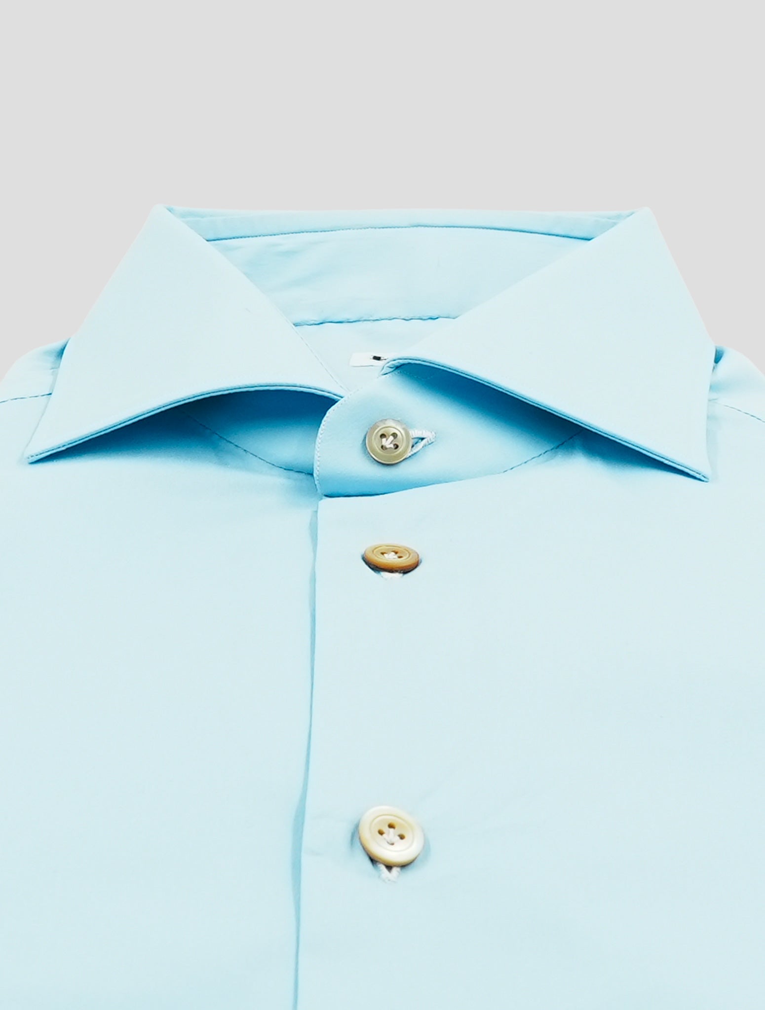 Kiton Light Blue Cotton Shirt