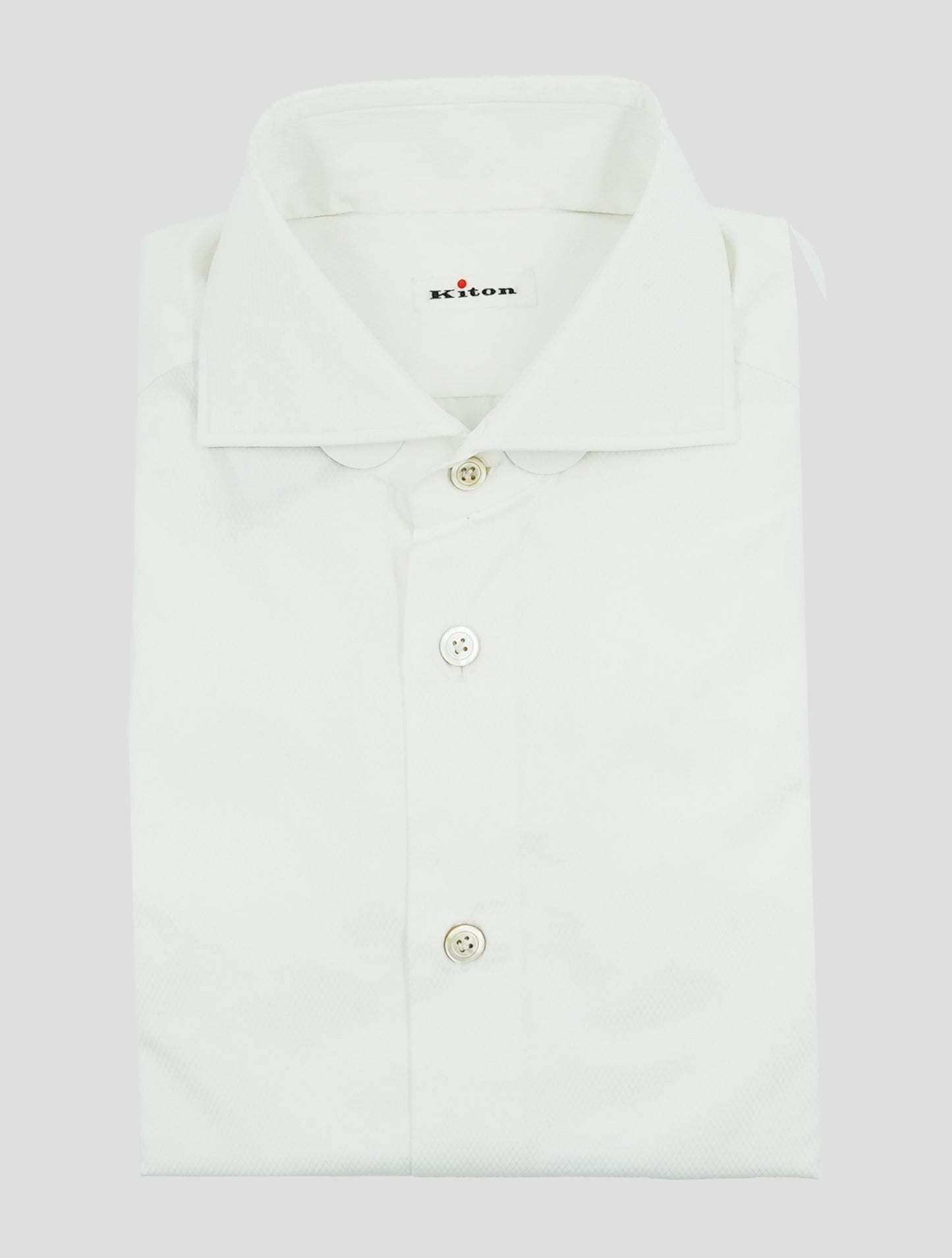 Kiton White Cotton Shirt