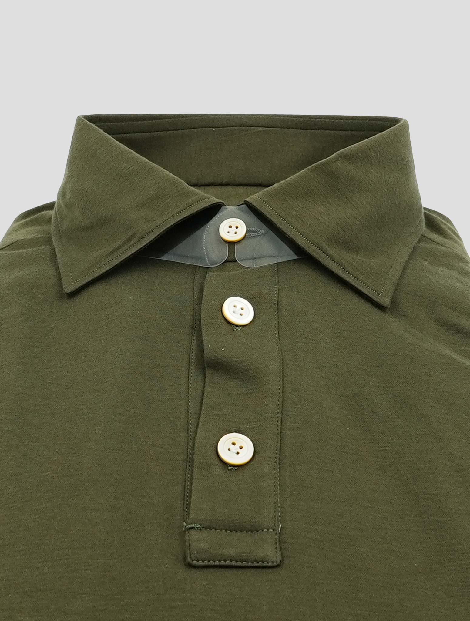 Kiton Green Cotton Polo Shirt