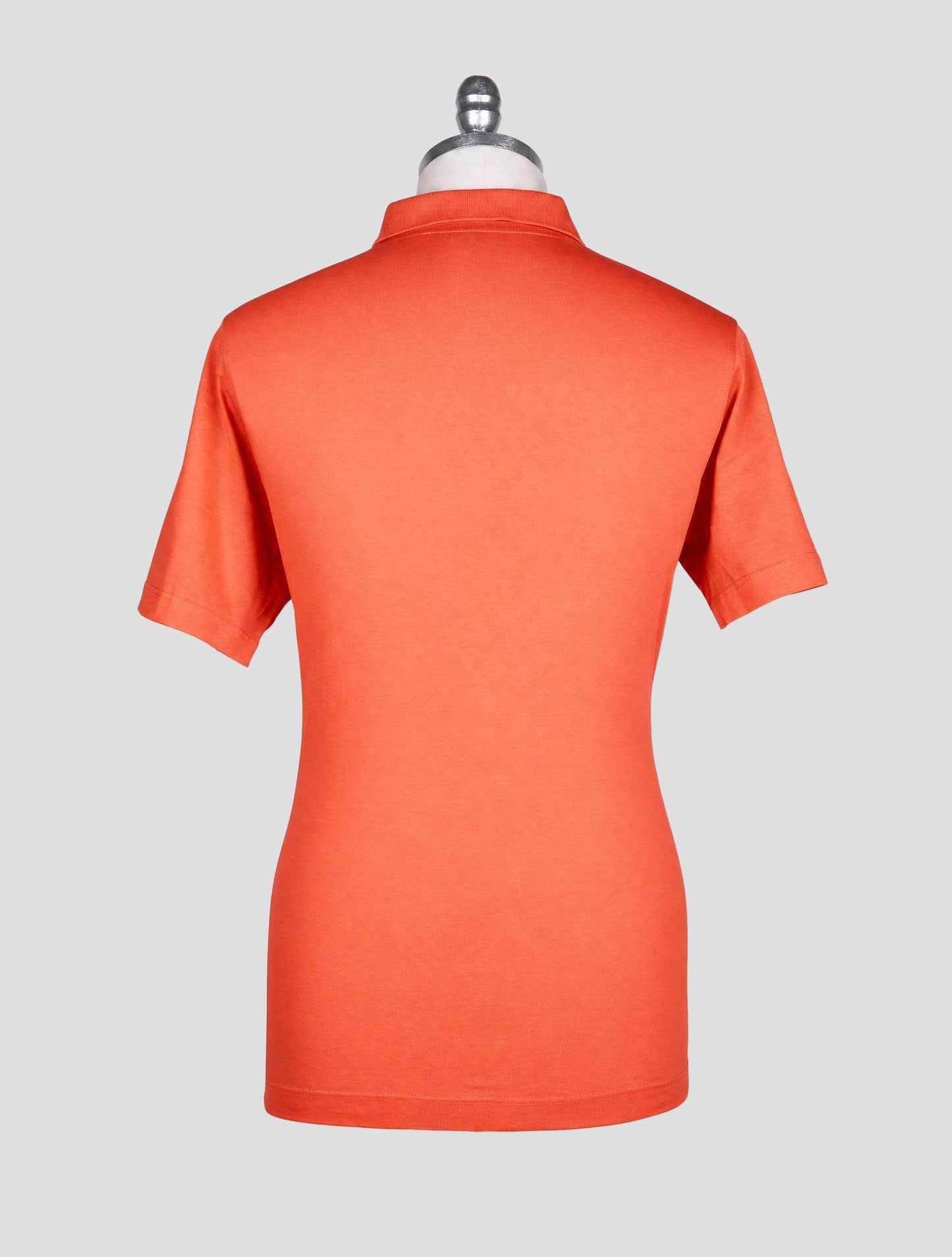 Kiton Orange Cotton Polo Half Zip