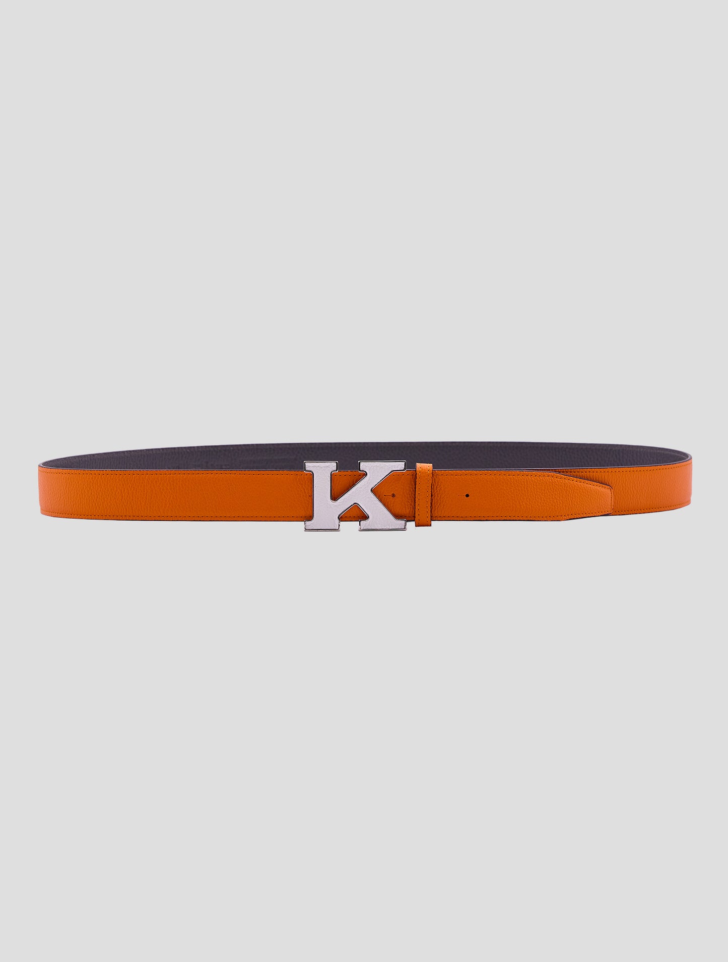 Kiton Orange Leather Belt