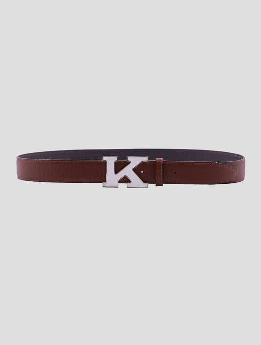 Kiton Brown Leather Suede Belt