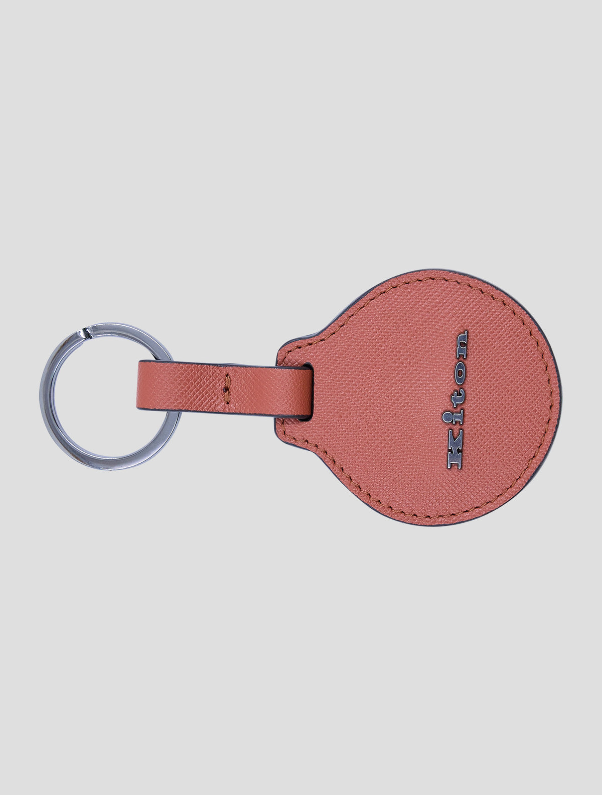 Kiton Brown Leather Calf Keychain
