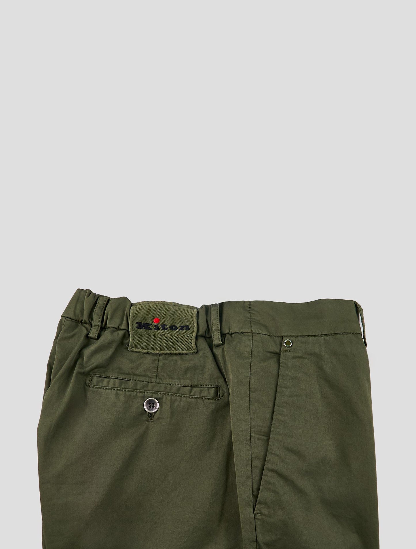 Kiton Green Cotton Ea Pants