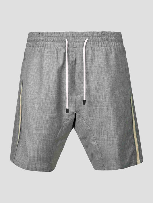 Kiton Gray Virgin Wool Pa Short Pants