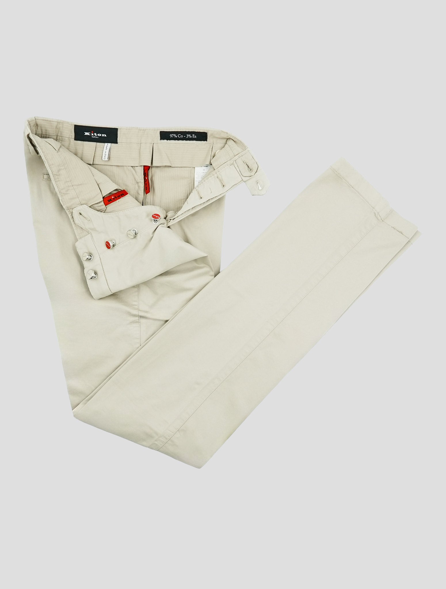 Kiton Beige Cotton Ea Pants
