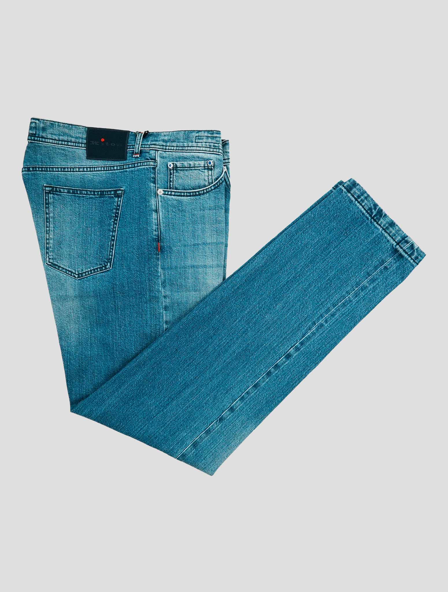 Kiton Blue Cotton Ea Jeans