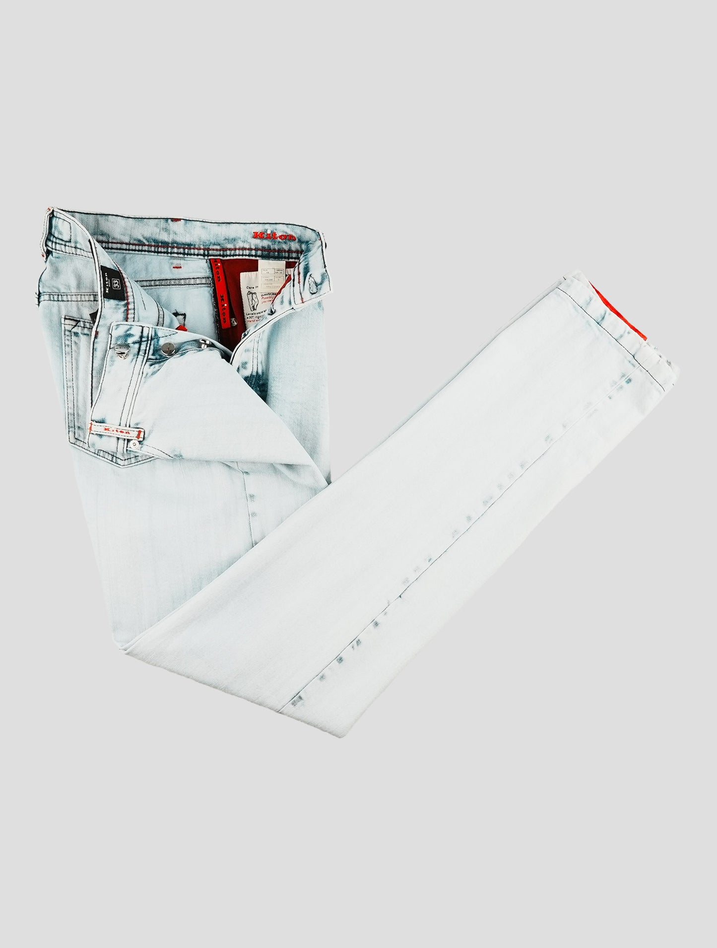 Kiton Light Blue Cotton Ea Jeans