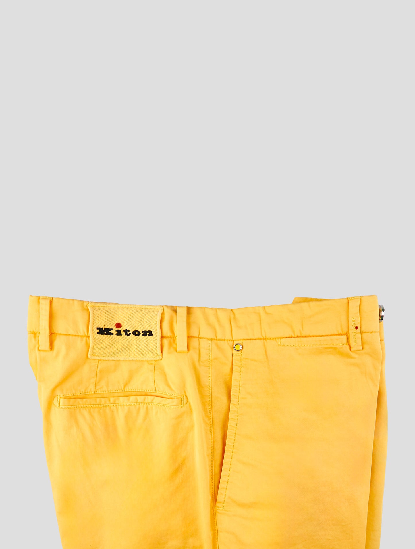 Kiton Yellow Cotton Ea Pants