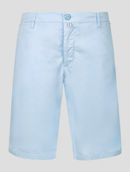 Kiton Light Blue Cotton Ea Short Pants