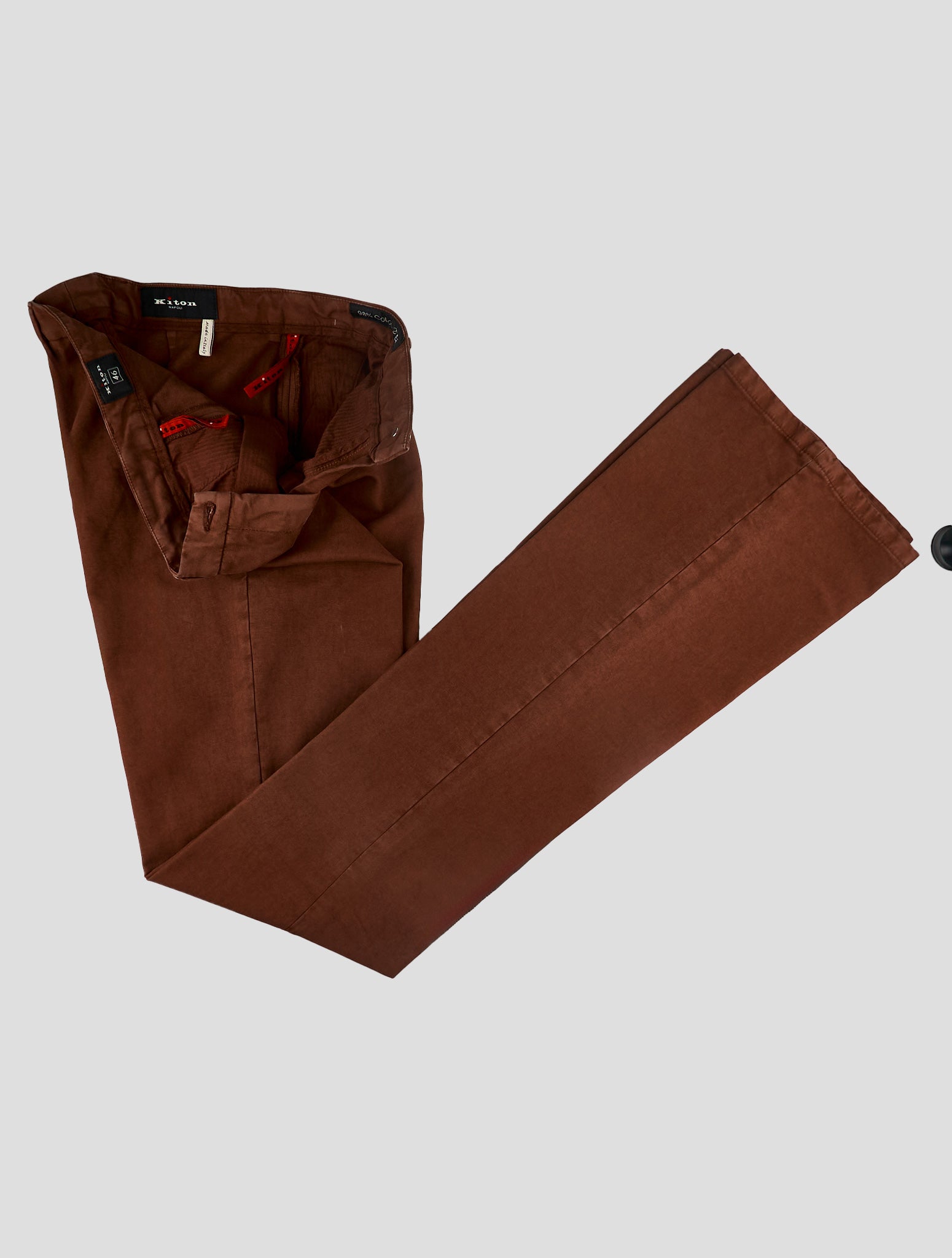 Kiton Brown Cotton Ea Pants
