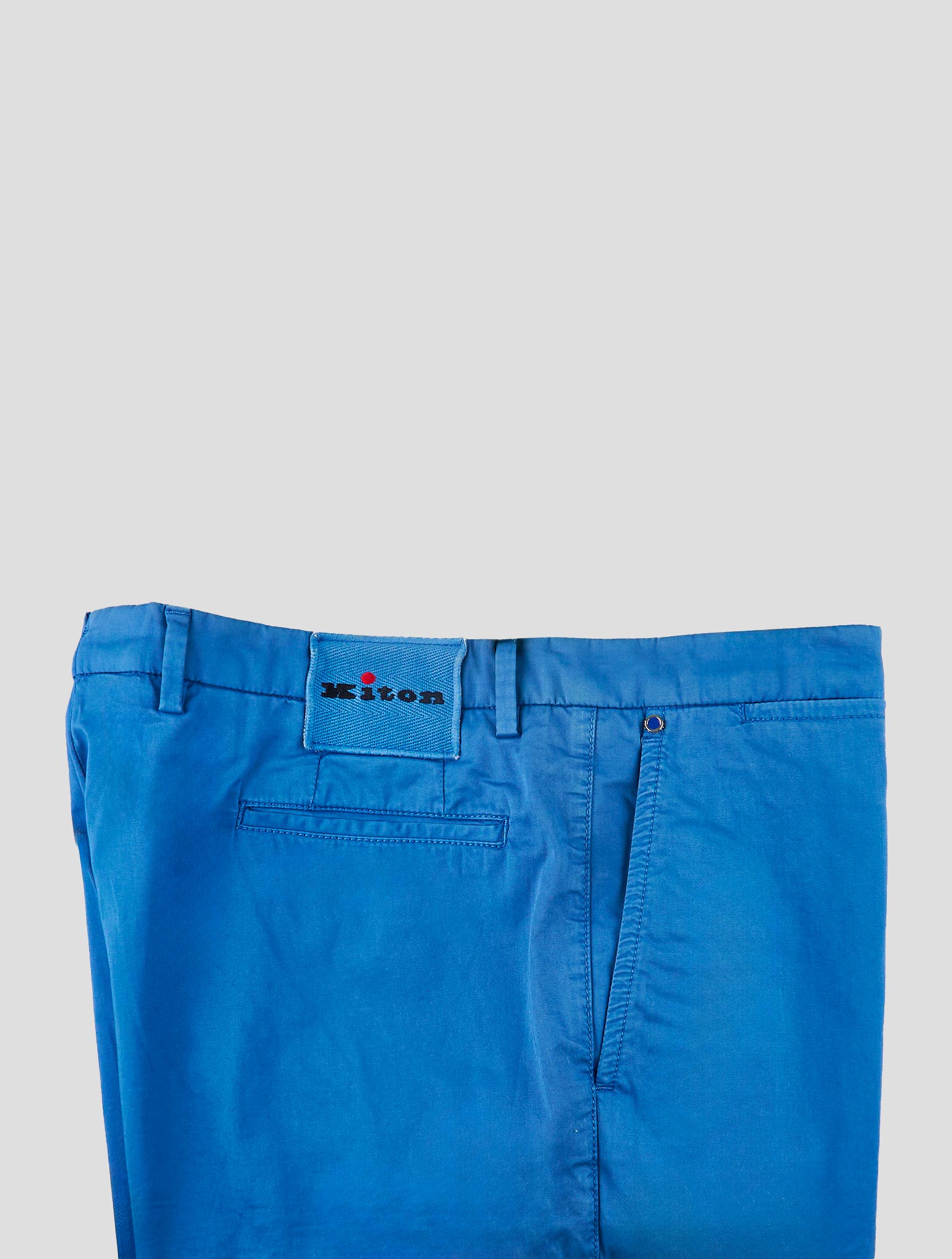 Kiton Blue Cotton Ea Cargo Pants