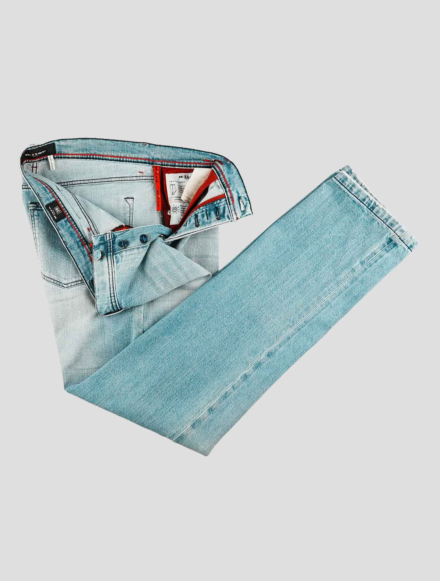 Kiton Light Blue Cotton Ea Jeans