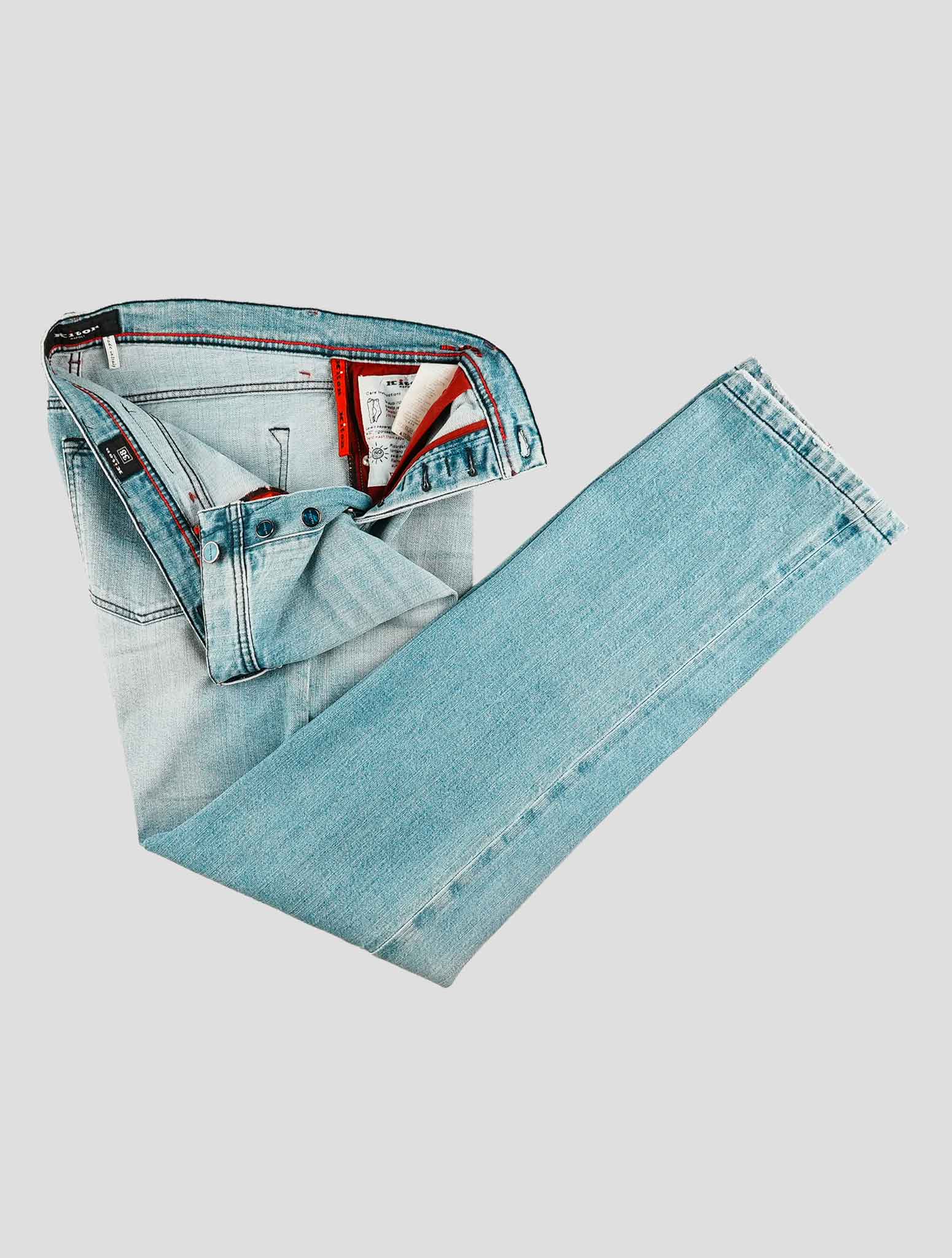 Kiton Light Blue Cotton Ea Jeans